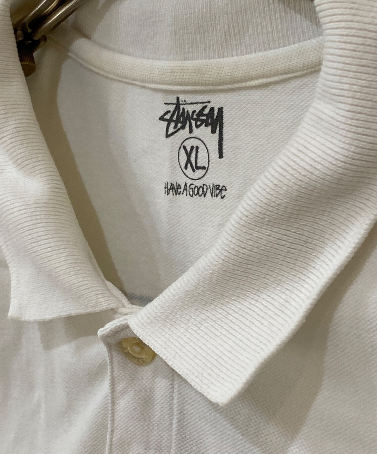 中古・古着通販】stussy (ステューシー) ロゴポロシャツ ホワイト