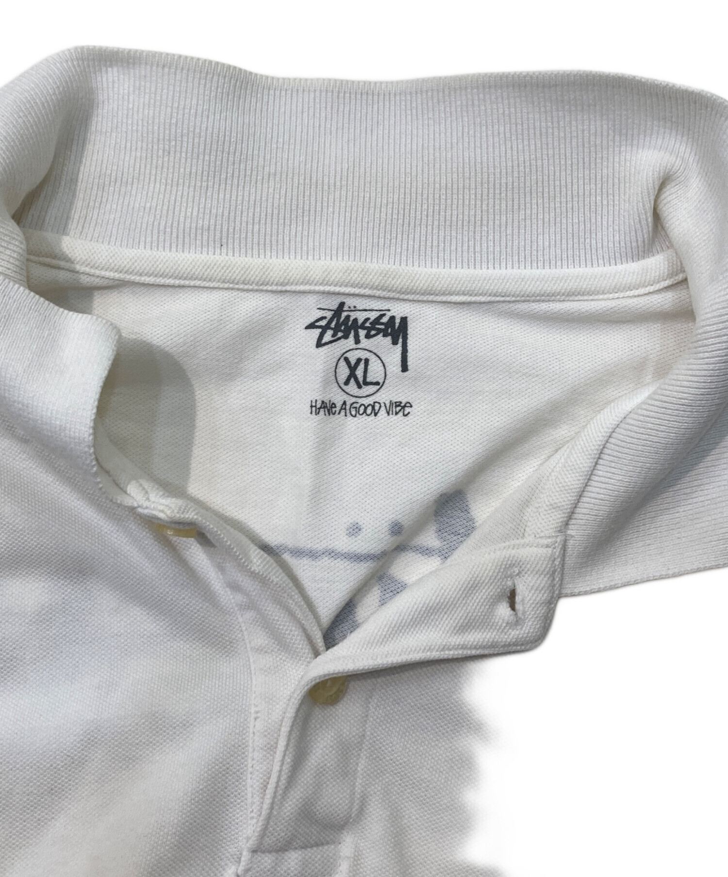 中古・古着通販】stussy (ステューシー) ロゴポロシャツ ホワイト
