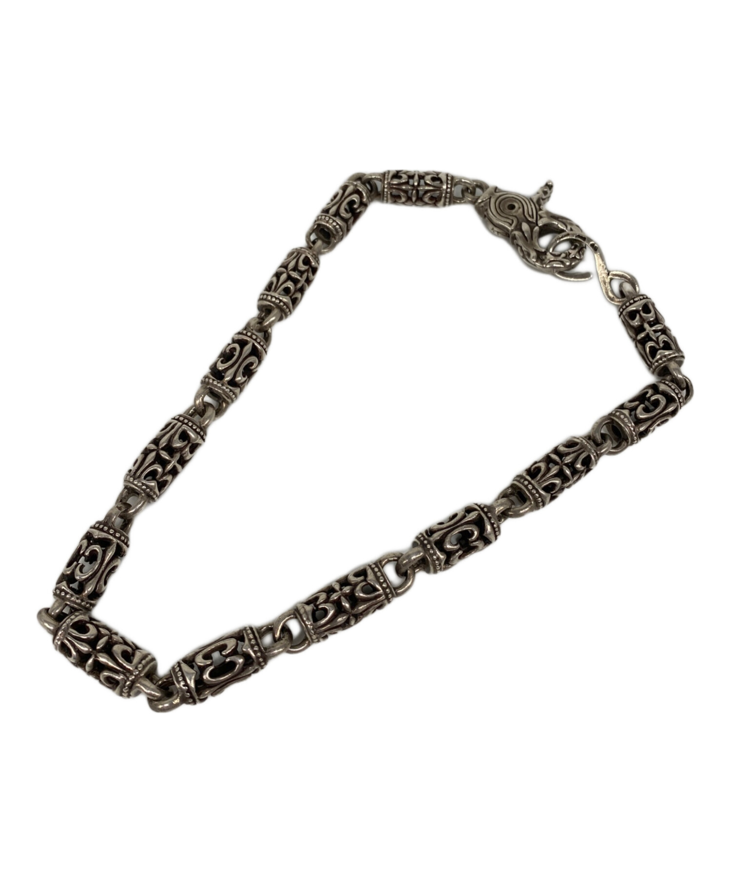 A&G エーアンドジー シルバー ウォレットチェーン クロスモチーフ 中古・古着通販】A&G (エーアンドジー) 13連バレルリンクウォレット