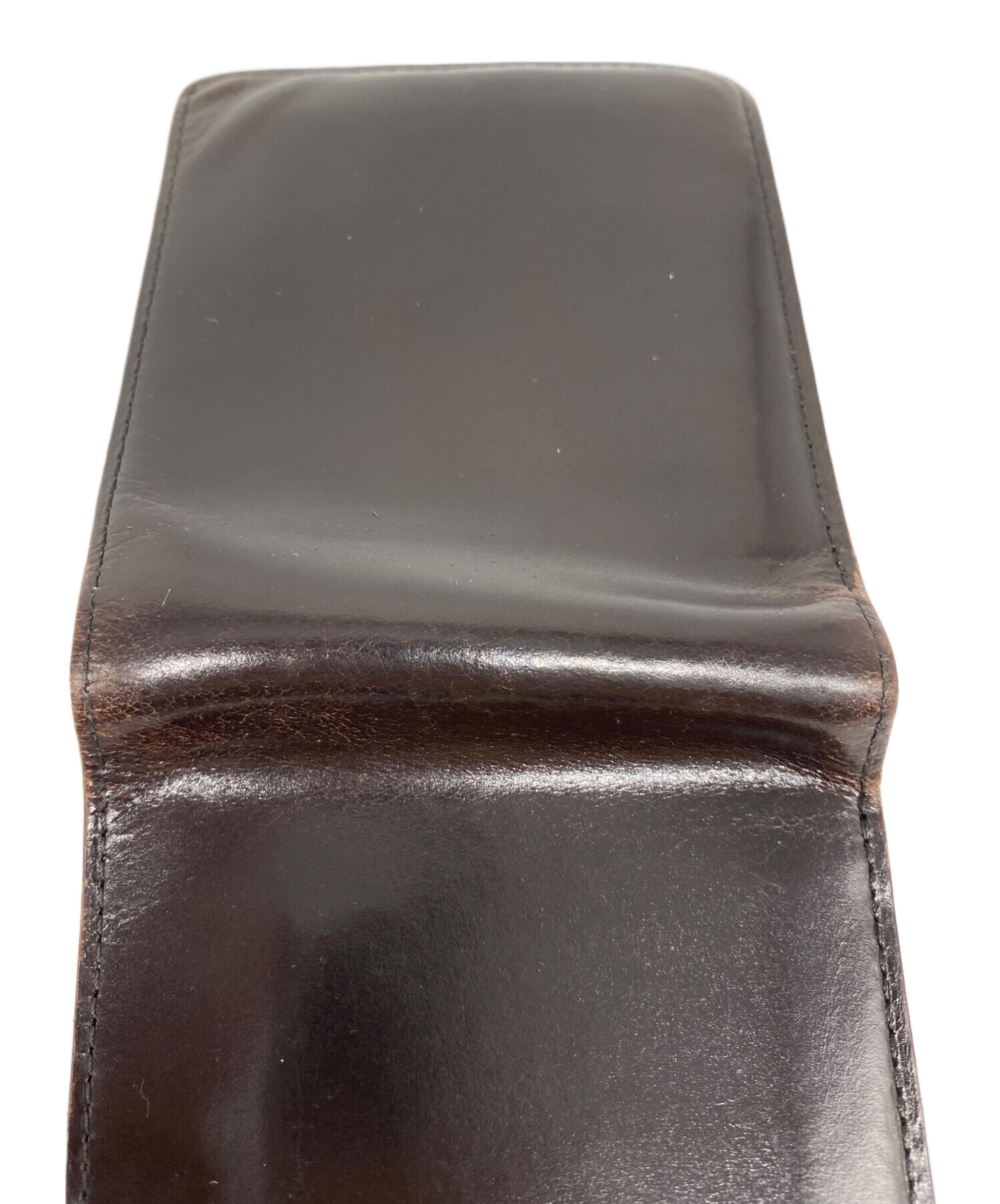 GANZO ダークブラウン 二つ折り財布 中古・古着通販】GANZO (ガンゾ) THIN BRIDLE 小銭入れ付き二つ折り