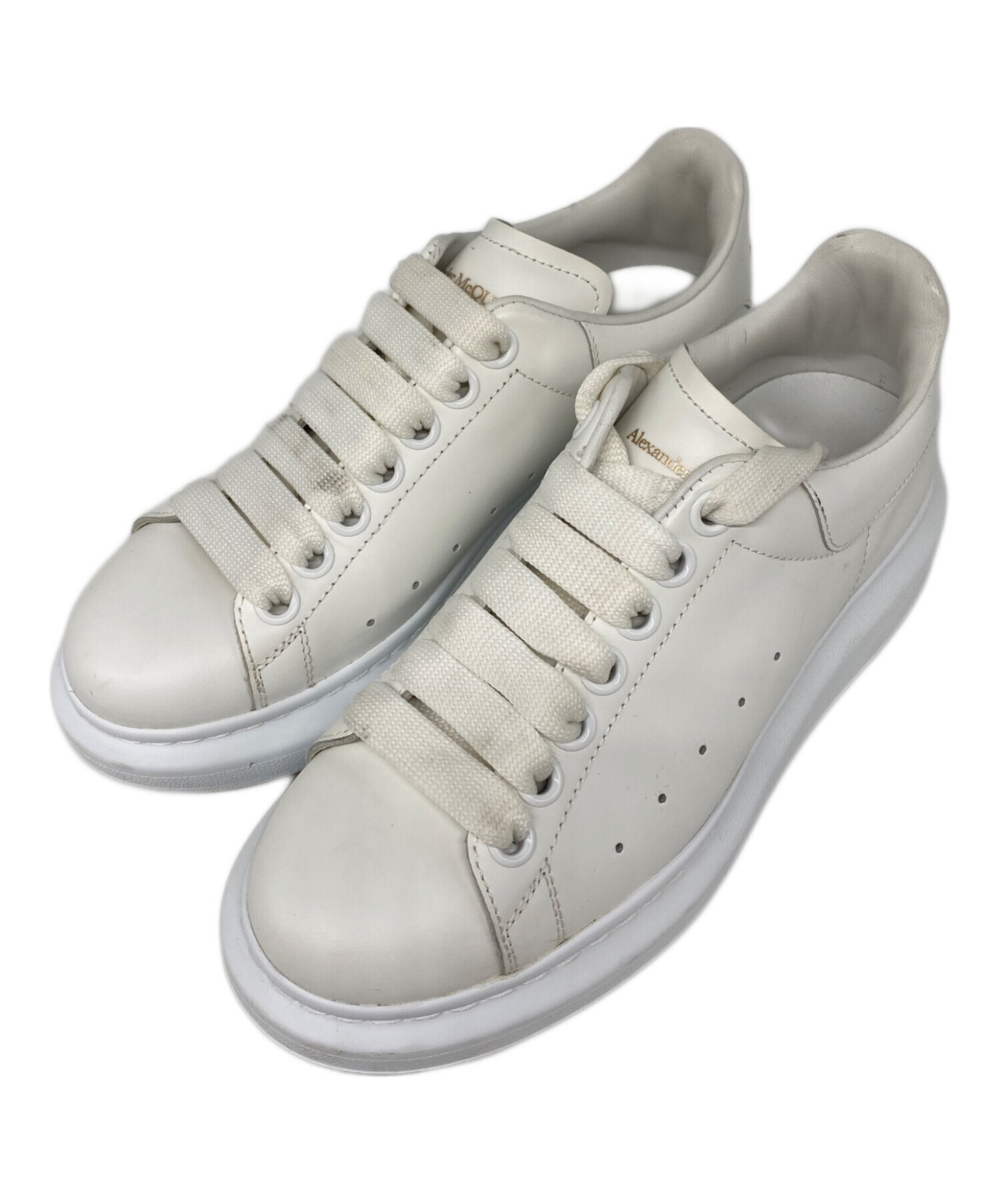 【Alexander McQueen】スニーカー ホワイト×グレー size39 中古・古着通販】ALEXANDER McQUEEN (アレキサンダーマックイーン