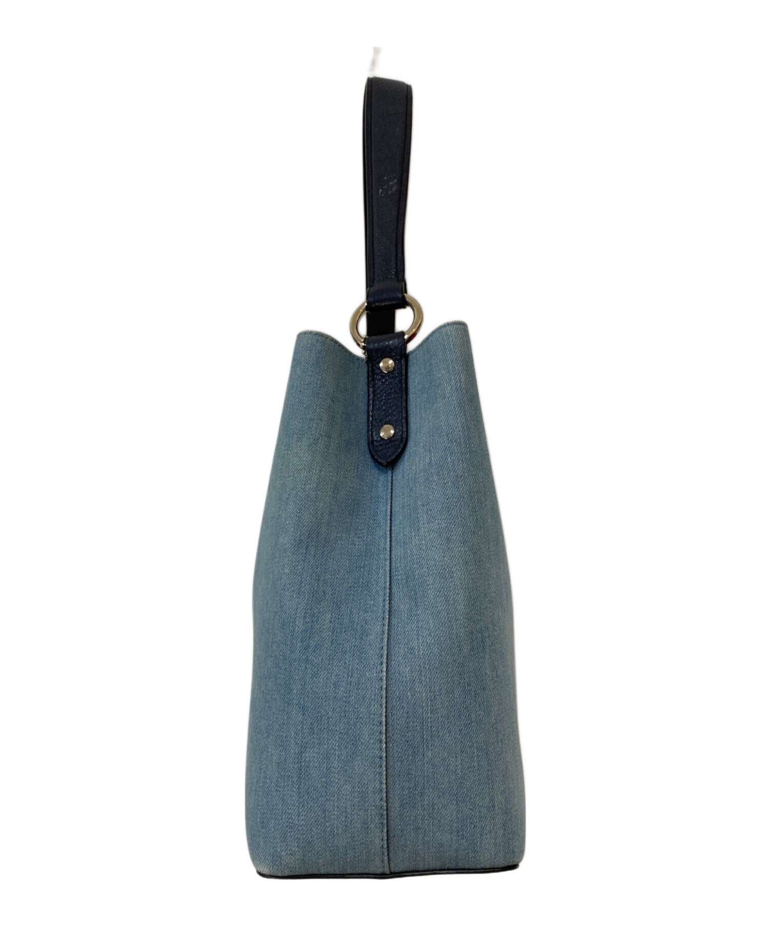 希少 COACH コーチ デニム ボストン バッグ 2way ショルダー 大容量 中古・古着通販】COACH (コーチ) Town Bucket Bag デニム2WAY