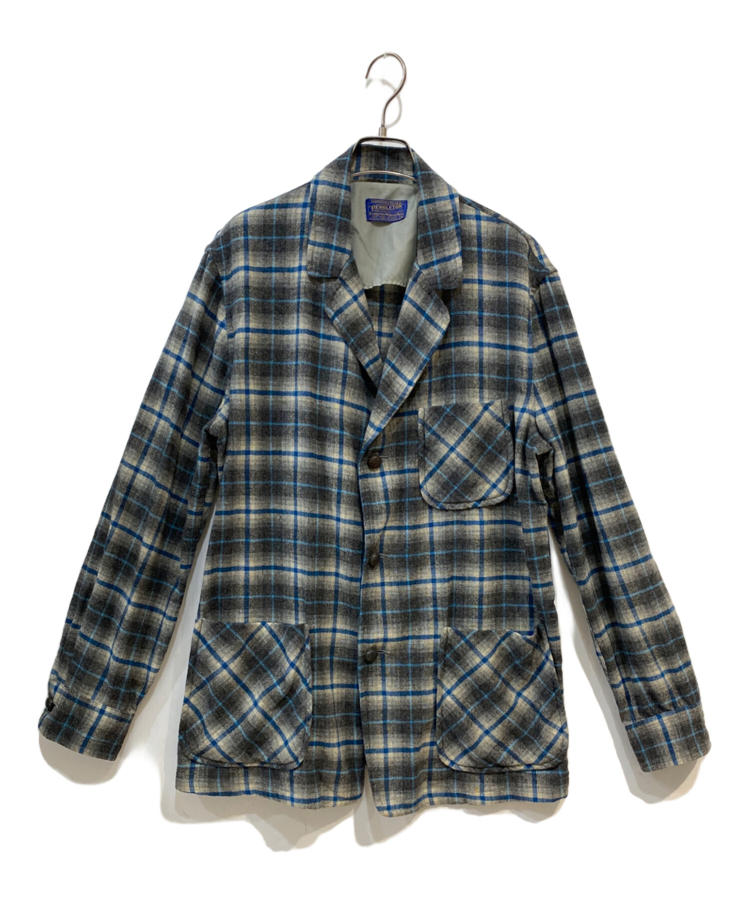 PENDLETON ウールジャケット チェック柄 M 中古・古着通販】PENDLETON (ペンドルトン) ウールチェック3B