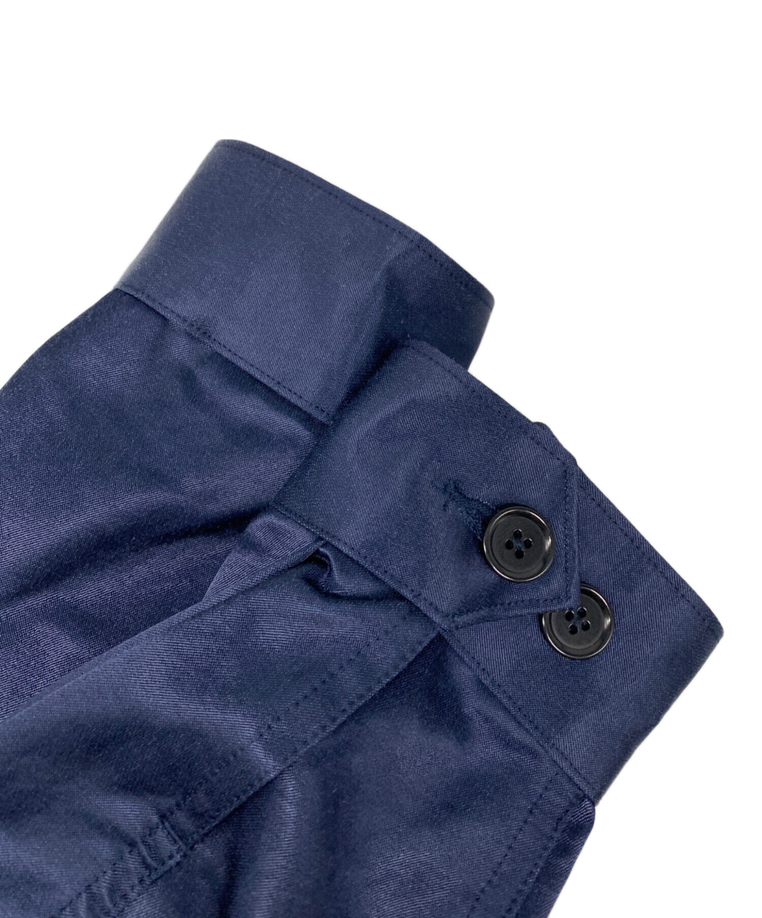KUON クオン　テーラードジャケット コットン ブルー サイズM 中古・古着通販】KUON (クオン) TANGLED YARN BLOUSON ネイビー サイズ