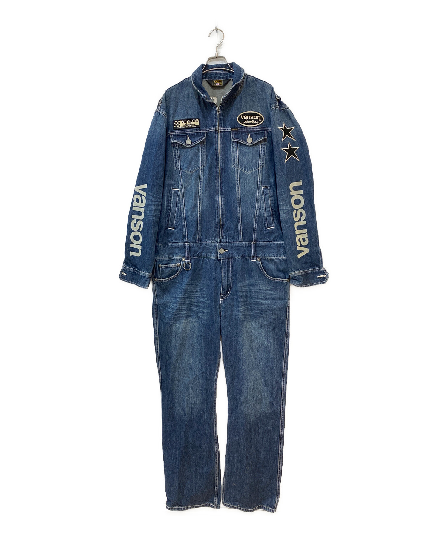 中古・古着通販】VANSON (バンソン) スター デニムオールインワン