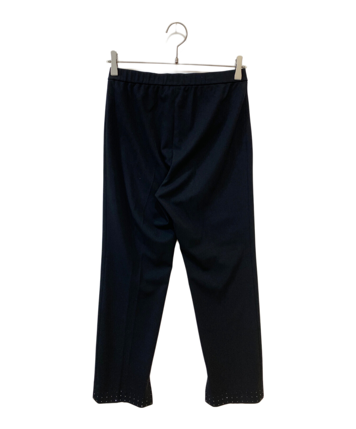LEONARD FASHION パンツ ホワイト ラインストーン　38 中古・古着通販】LEONARD FASHION (レオナールファッション) 裾ライン