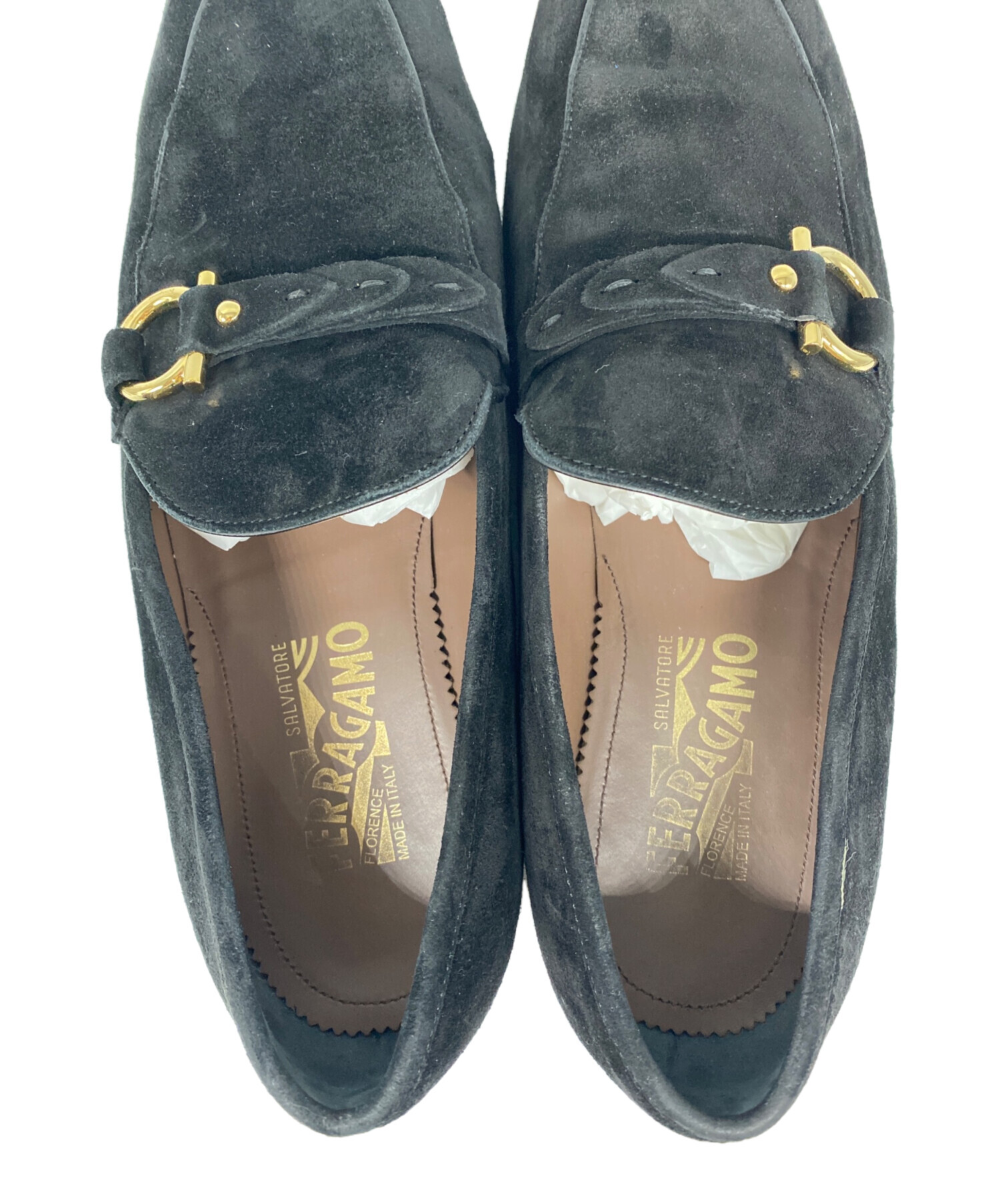 SalvatoreFerragamo ビットローファー　スエード　11EEE 中古・古着通販】Salvatore Ferragamo (サルヴァトーレ フェラガモ