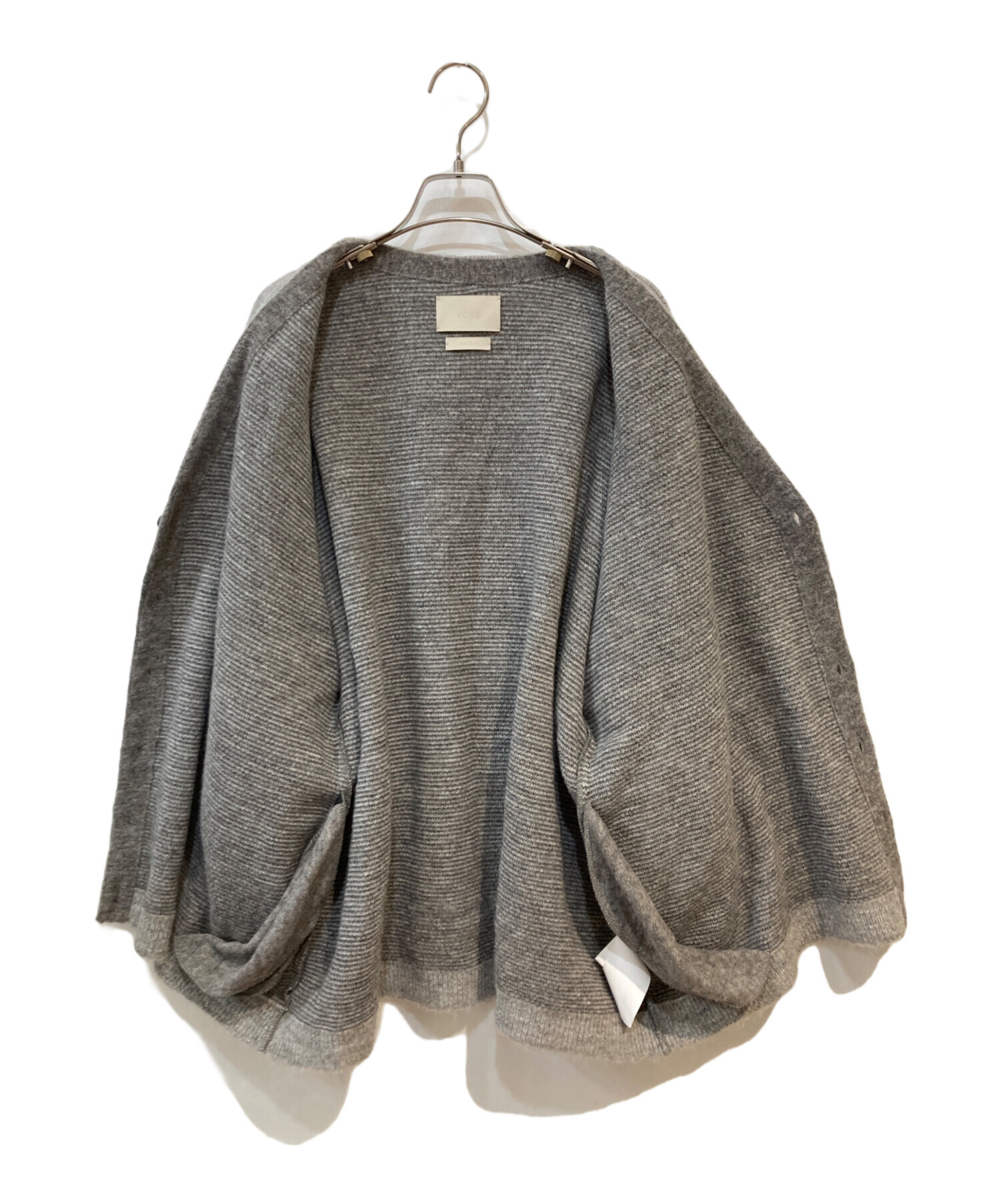 中古・古着通販】YOKE (ヨーク) GRADATION JACQUARD CARDIGAN グレー