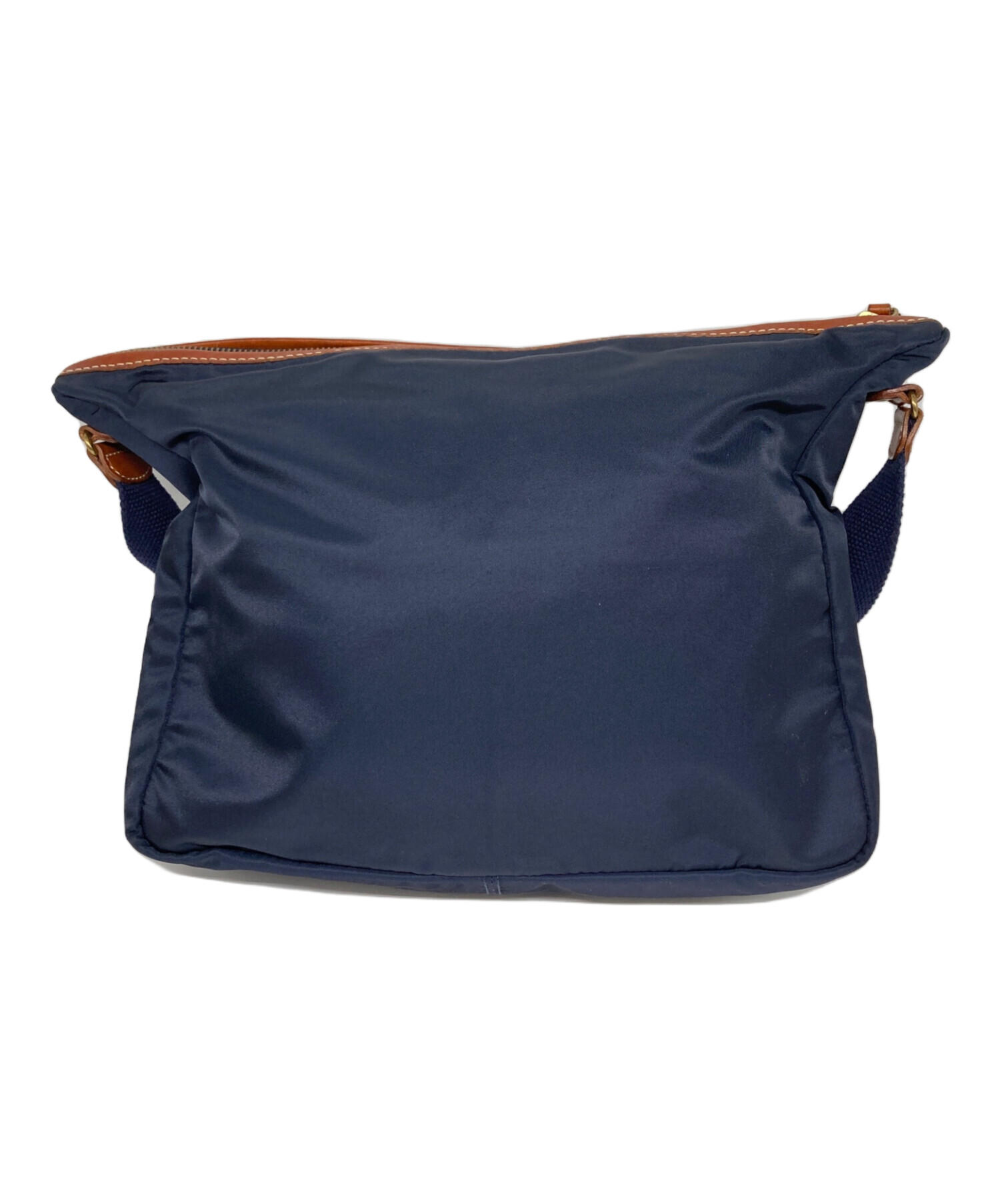【美品】フェリージ ショルダーバッグ ナイロン レザー フラップ ゴールド金具 中古・古着通販】Felisi (フェリージ) ナイロン×レザー ショルダー