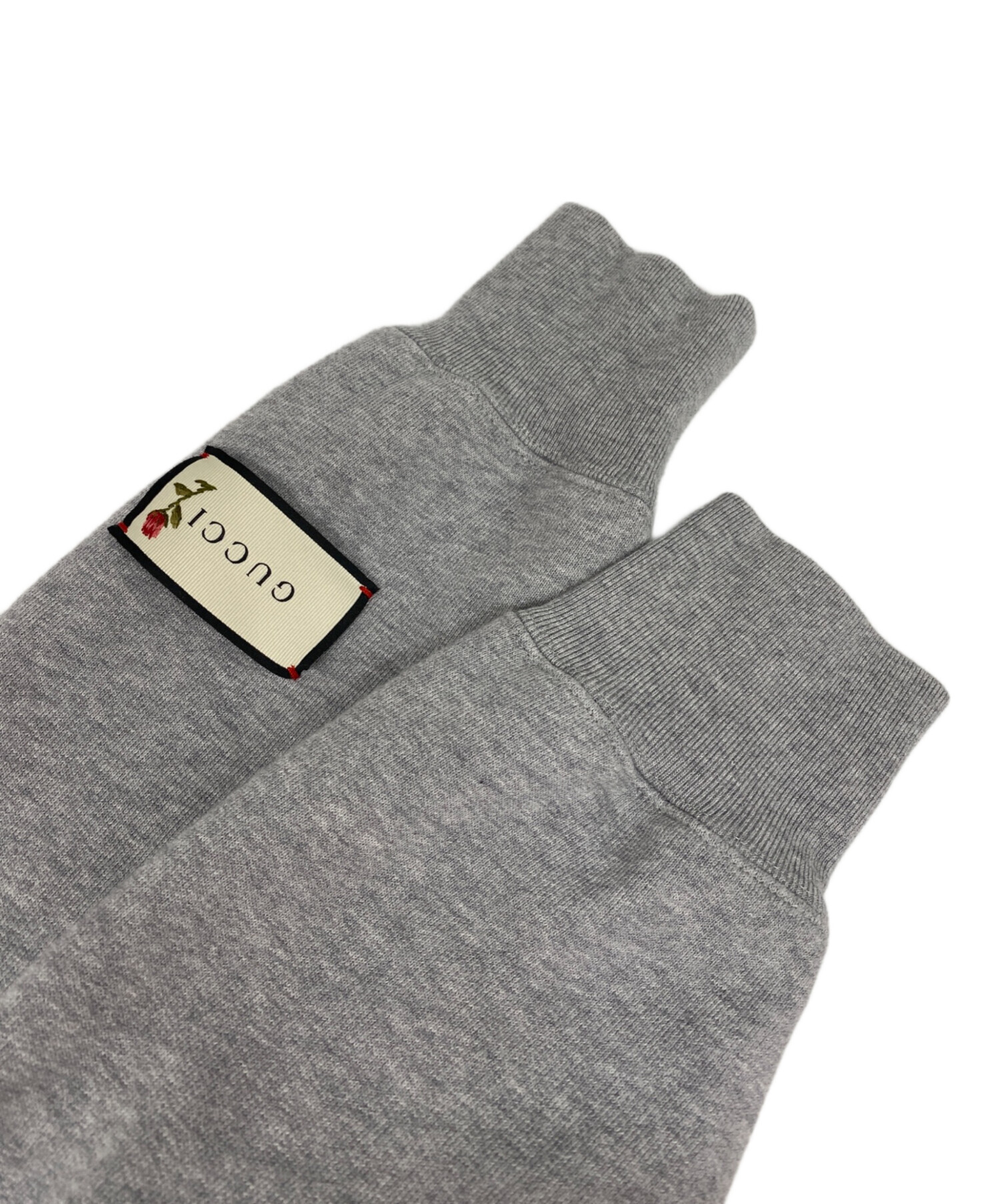 GUCCI グッチ THE FACE フーディー パーカー グレー 中古・古着通販】GUCCI (グッチ) The Face HOODIE グレー×レッド