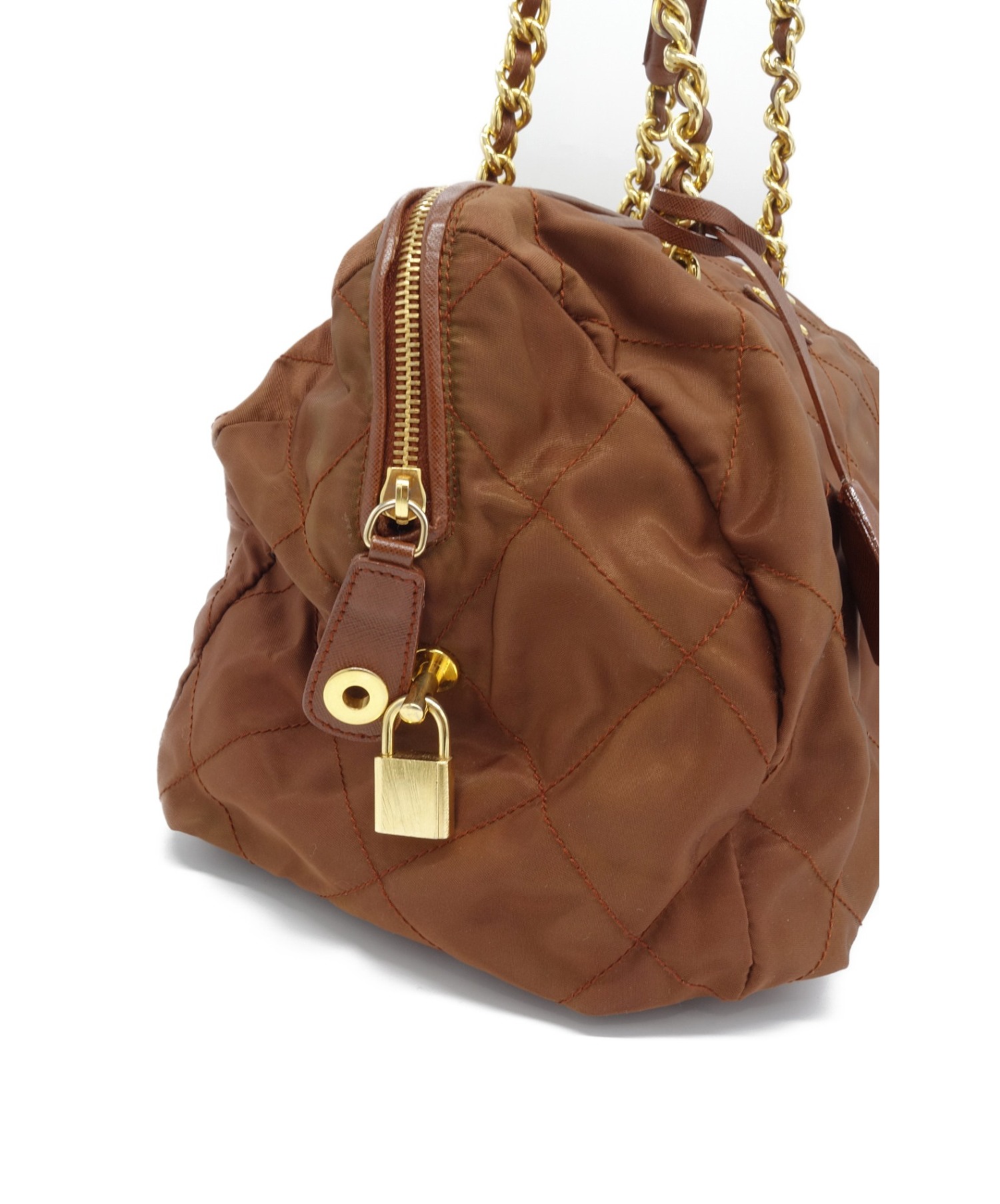 中古・古着通販】PRADA (プラダ) キルティングショルダーバッグ 
