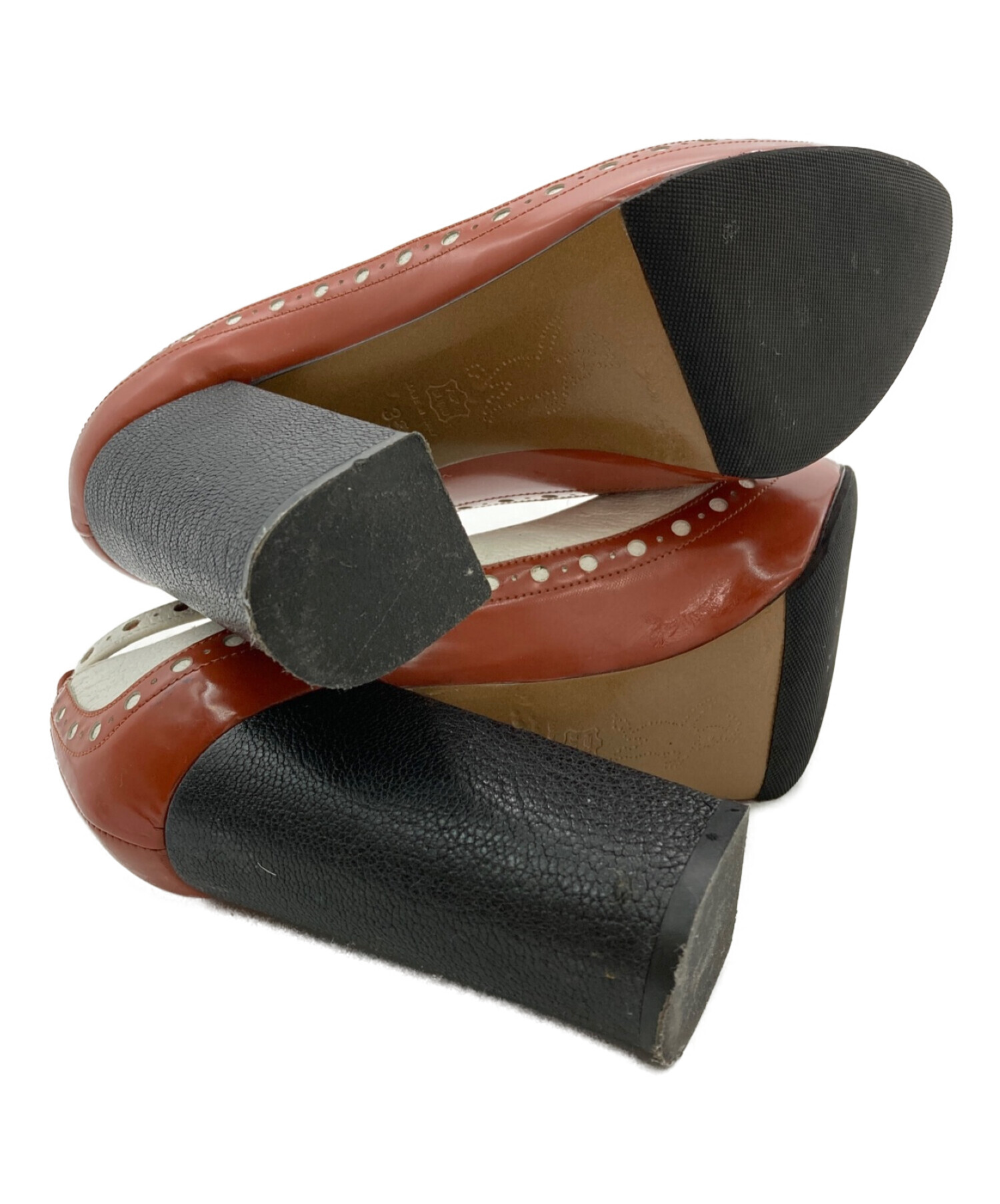 中古・古着通販】MARNI (マルニ) ウィングチップヒールパンプス 