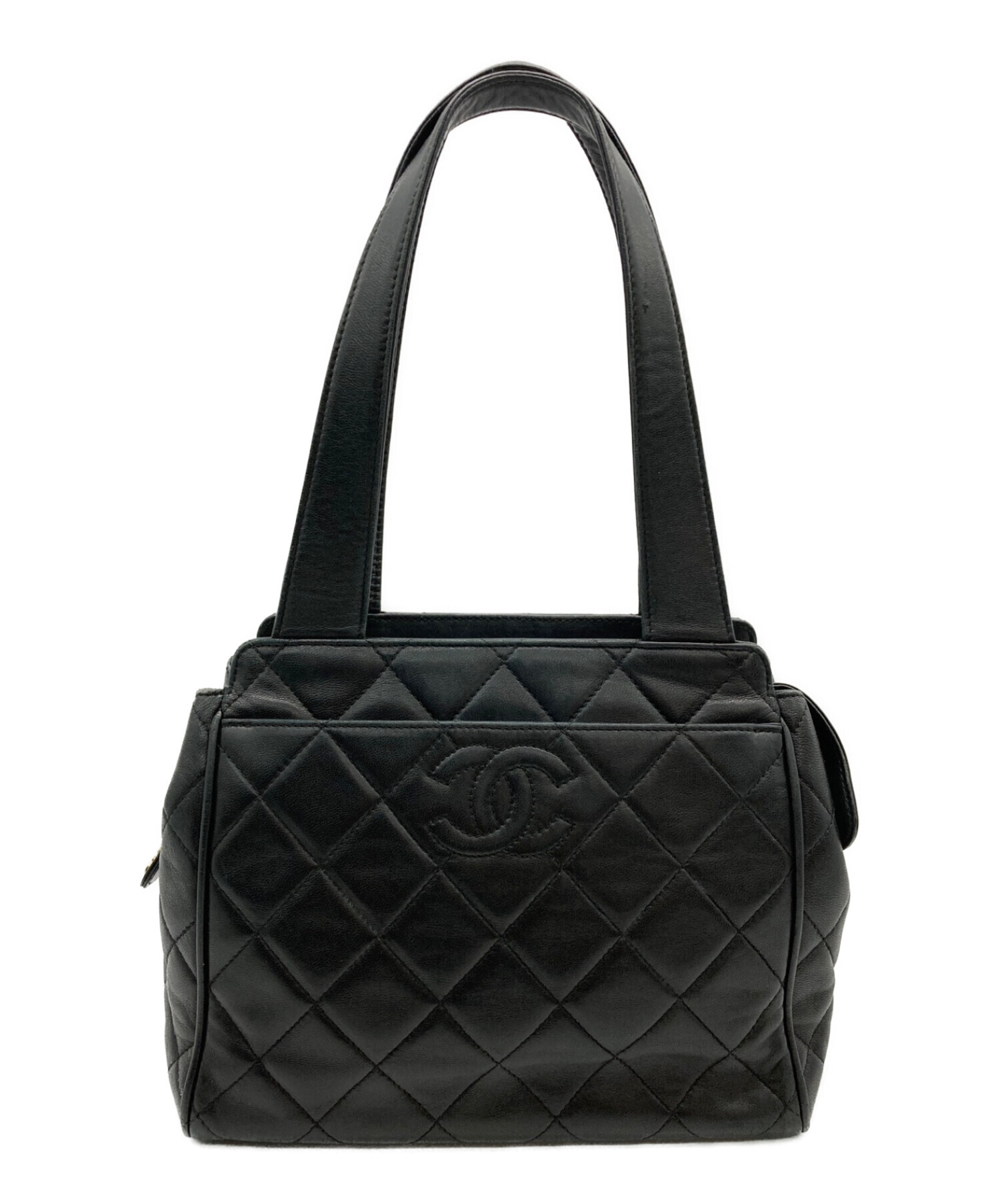 CHANEL シャネル マトラッセ ミニハンドバッグ ラムスキン 黒 関税送料