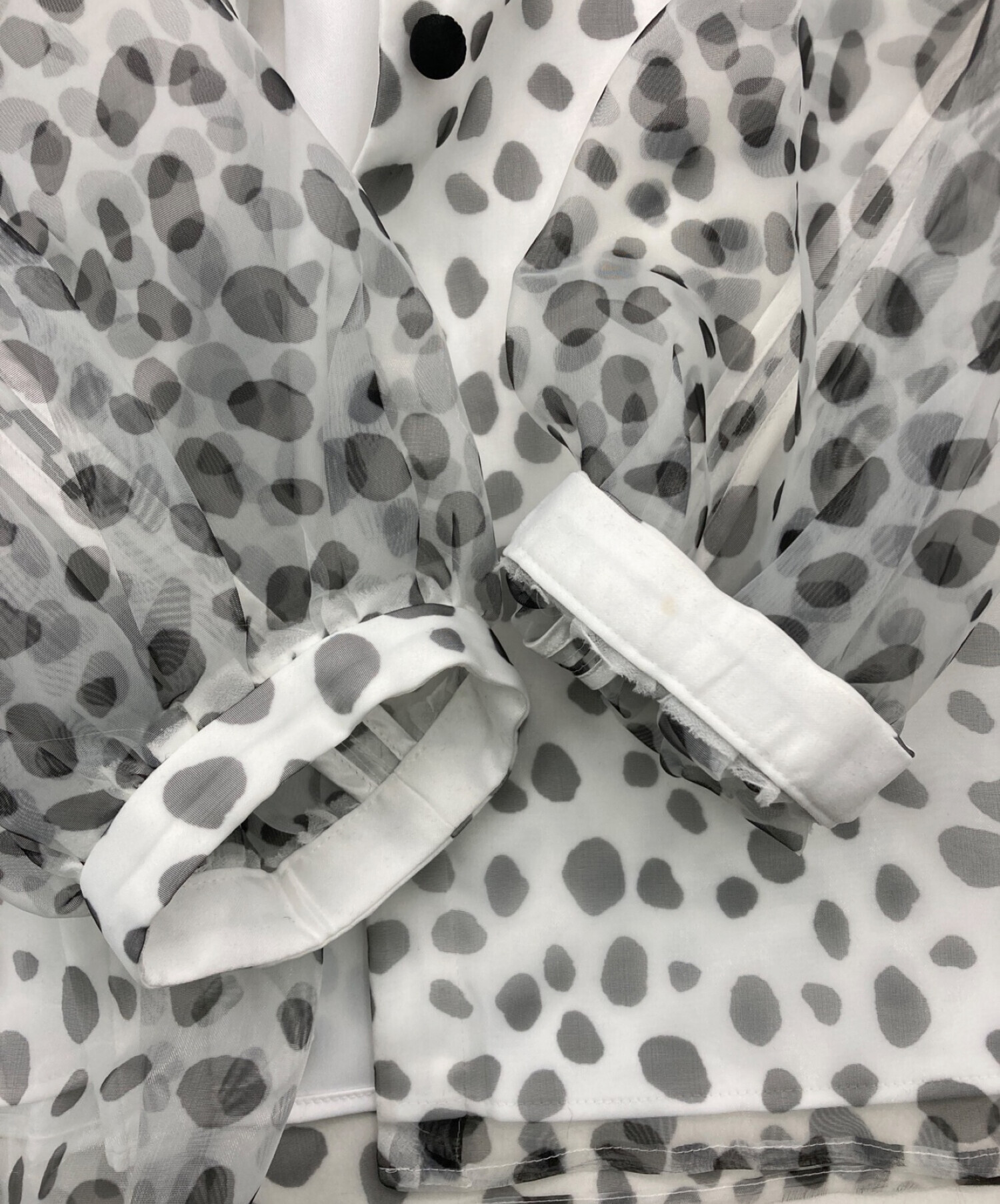 ボーダーズアットバルコニー ORGANDY PRINTED BOUSE ブラウス BORDERS 