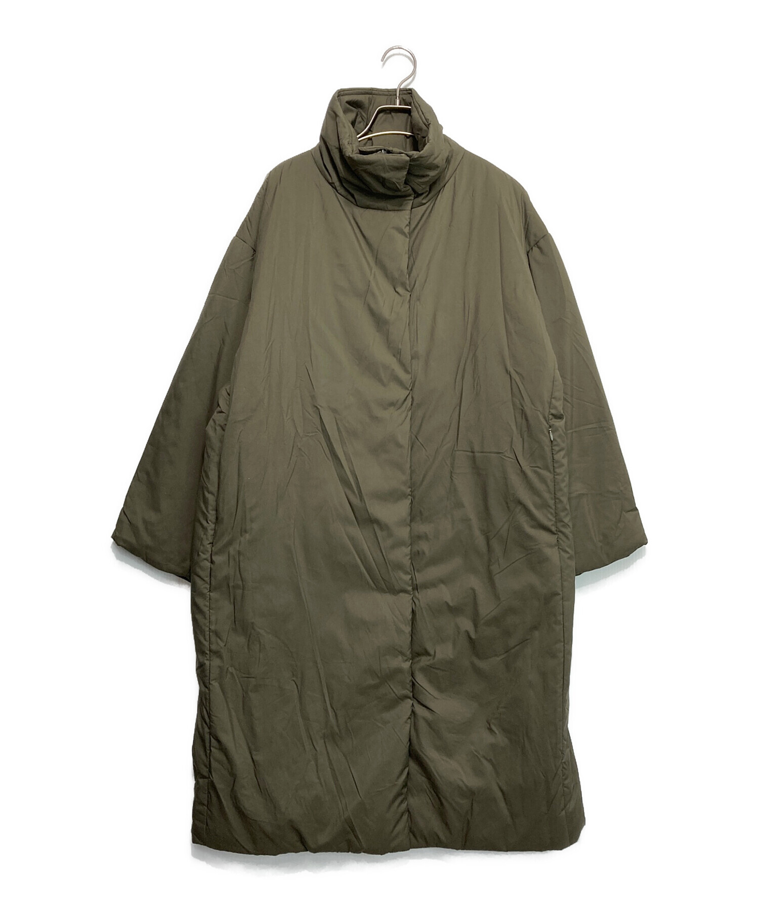 【NORC】 中綿 ロングコート カーキ 中古・古着通販】N.O.R.C (ノーク) 機能中綿ロングコート グリーン