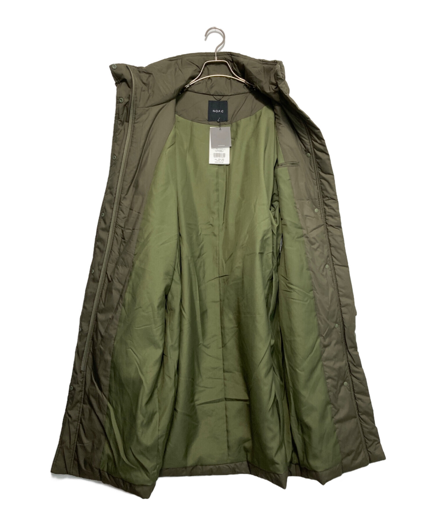 中古・古着通販】N.O.R.C (ノーク) 機能中綿ロングコート グリーン