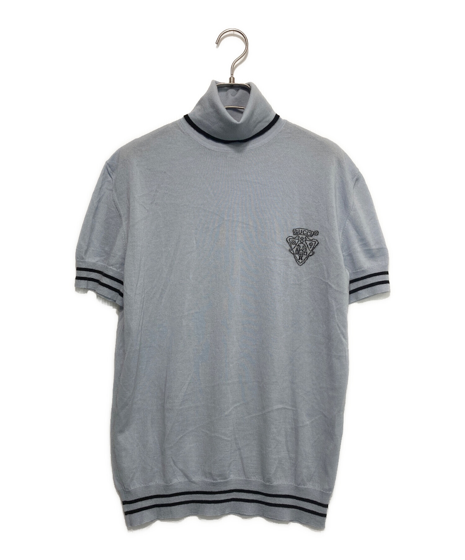 中古・古着通販】GUCCI (グッチ) タートルネックカシミヤ半袖ニット 