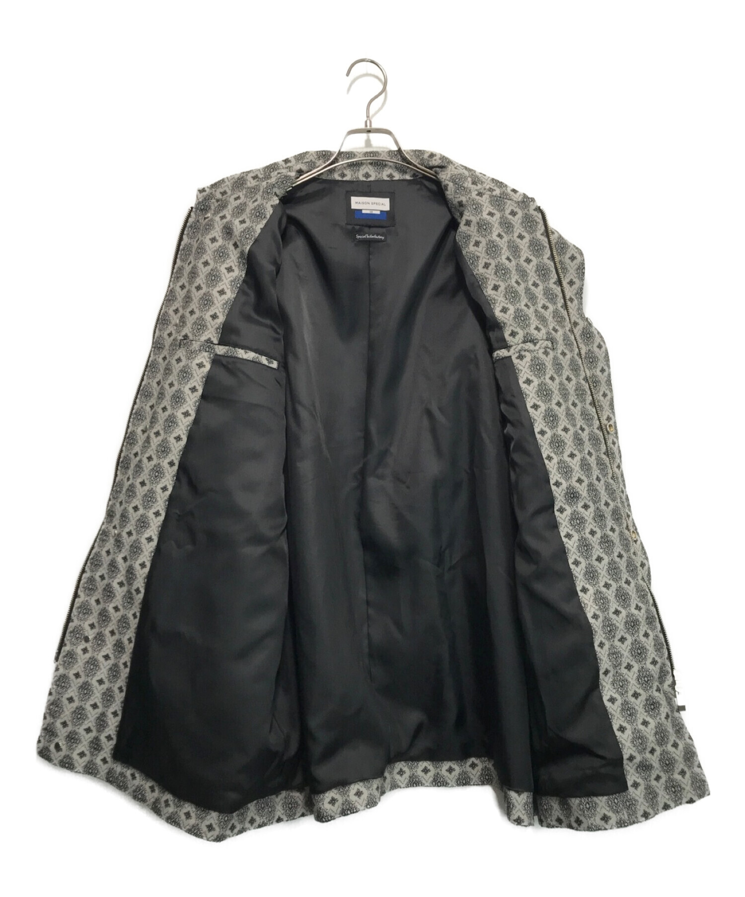 小紋柄ジャガードプライムオーバーカバーオールジャケット　メゾンスペシャル 中古・古着通販】MAISON SPECIAL (メゾンスペシャル) 小紋柄