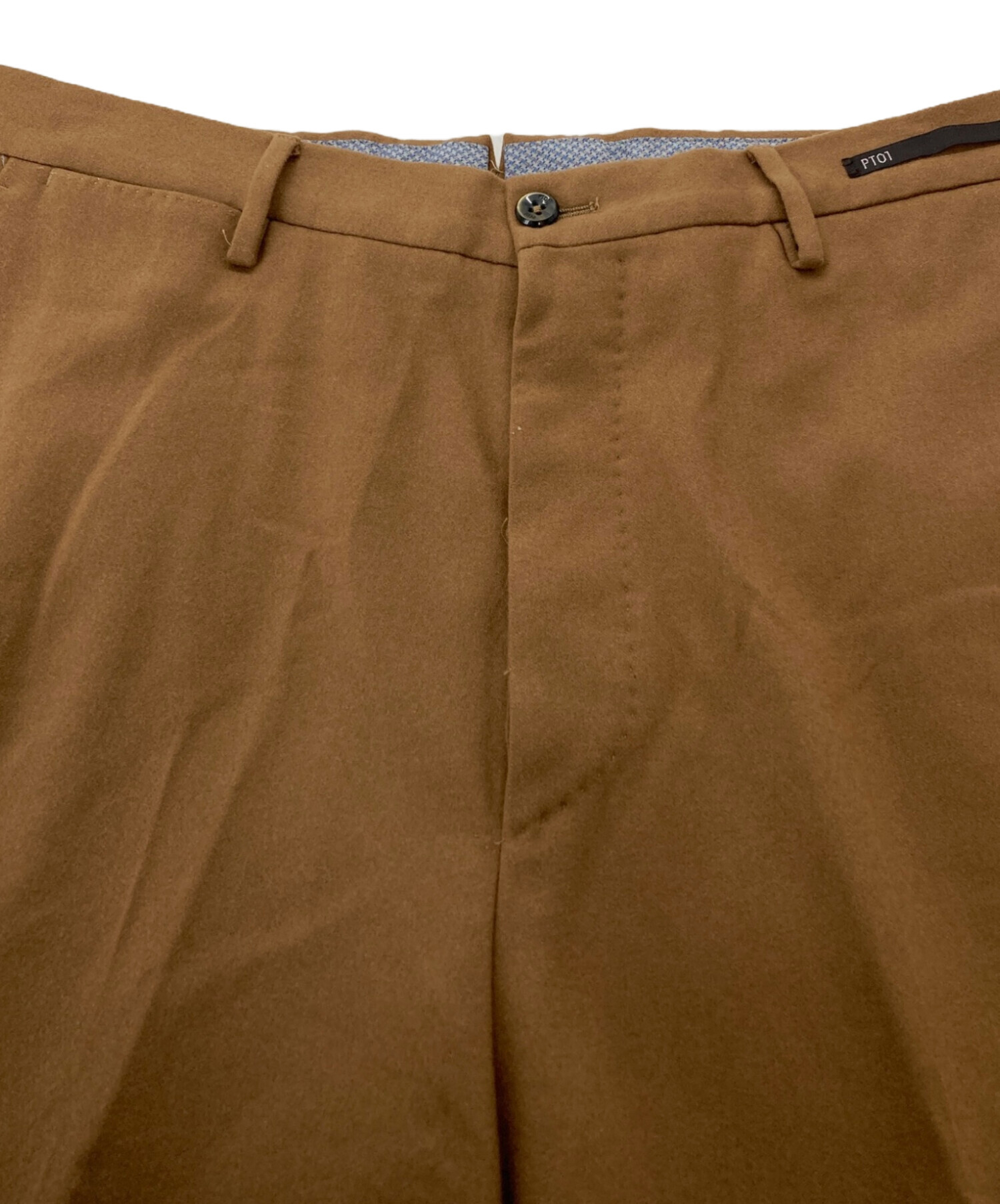 中古・古着通販】PT01 (ピーティーゼロ) ウールスラックス ブラウン