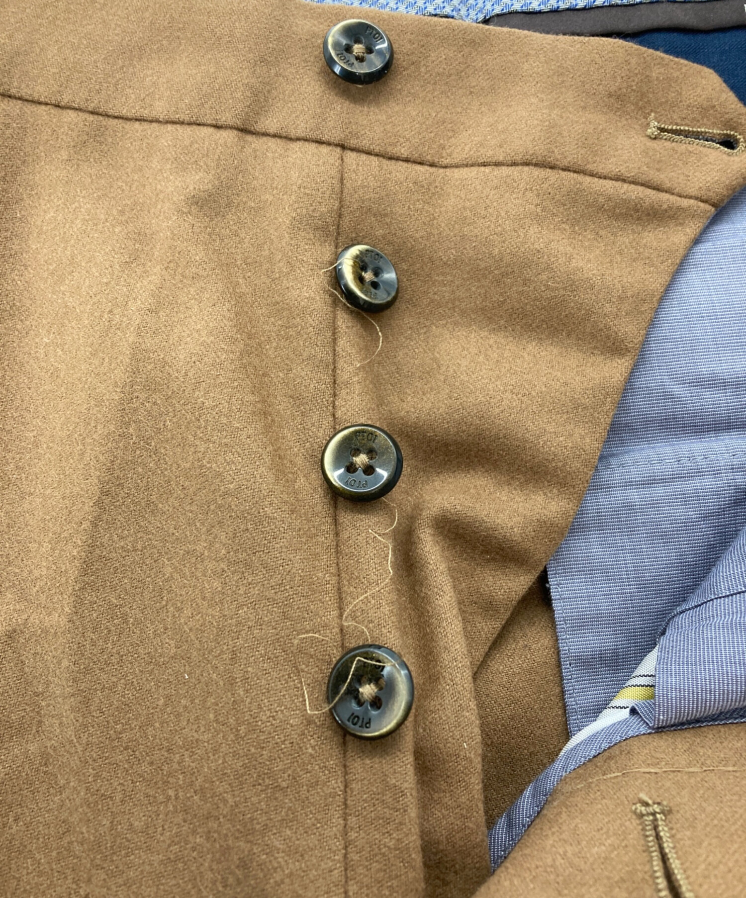 中古・古着通販】PT01 (ピーティーゼロ) ウールスラックス ブラウン