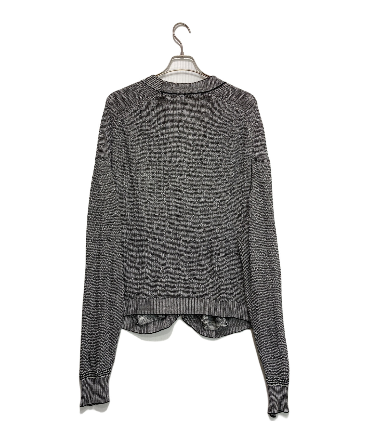 中古・古着通販】saby (サバイ) PAPER KNIT CARDIGAN ブラック