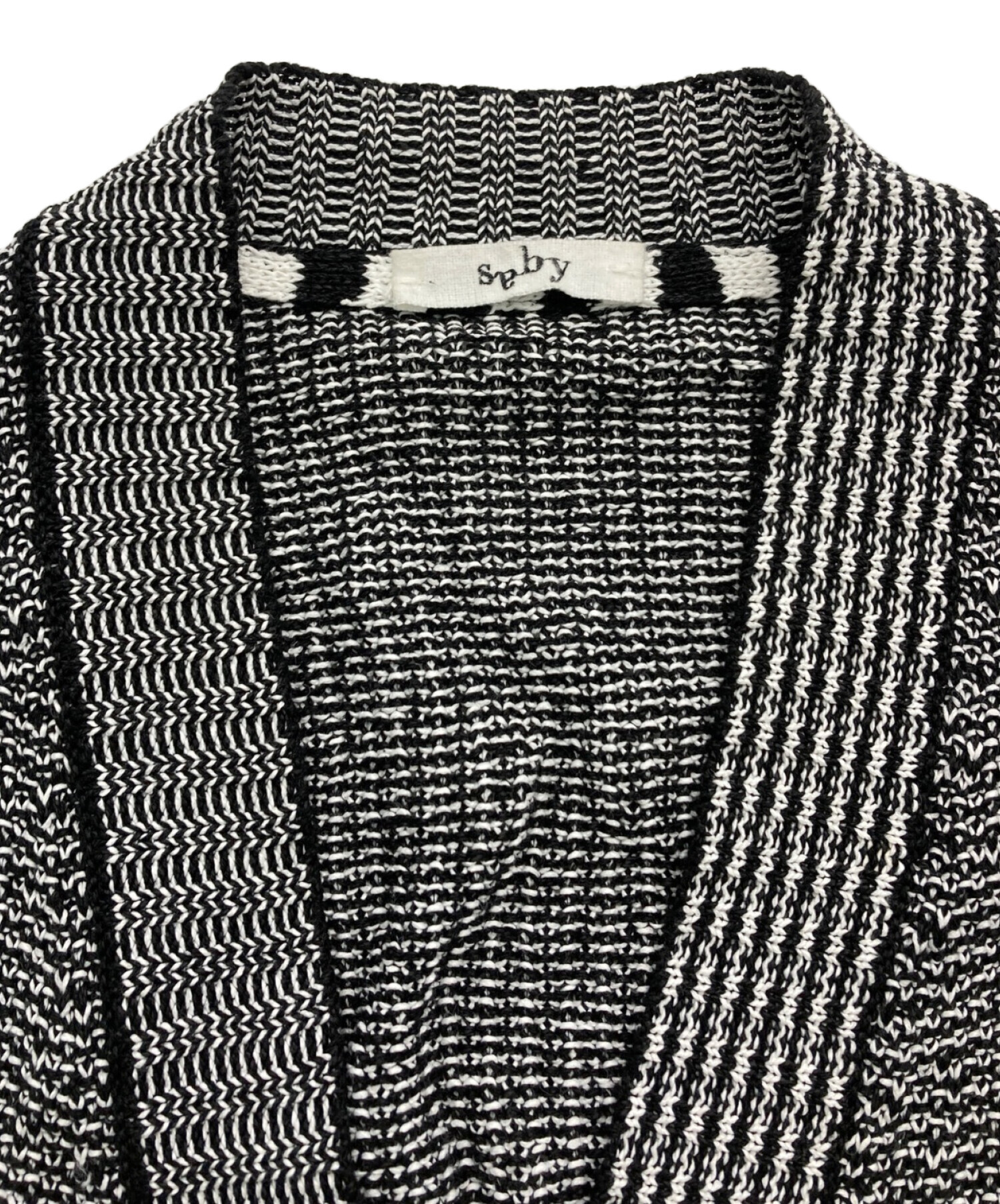 中古・古着通販】saby (サバイ) PAPER KNIT CARDIGAN ブラック