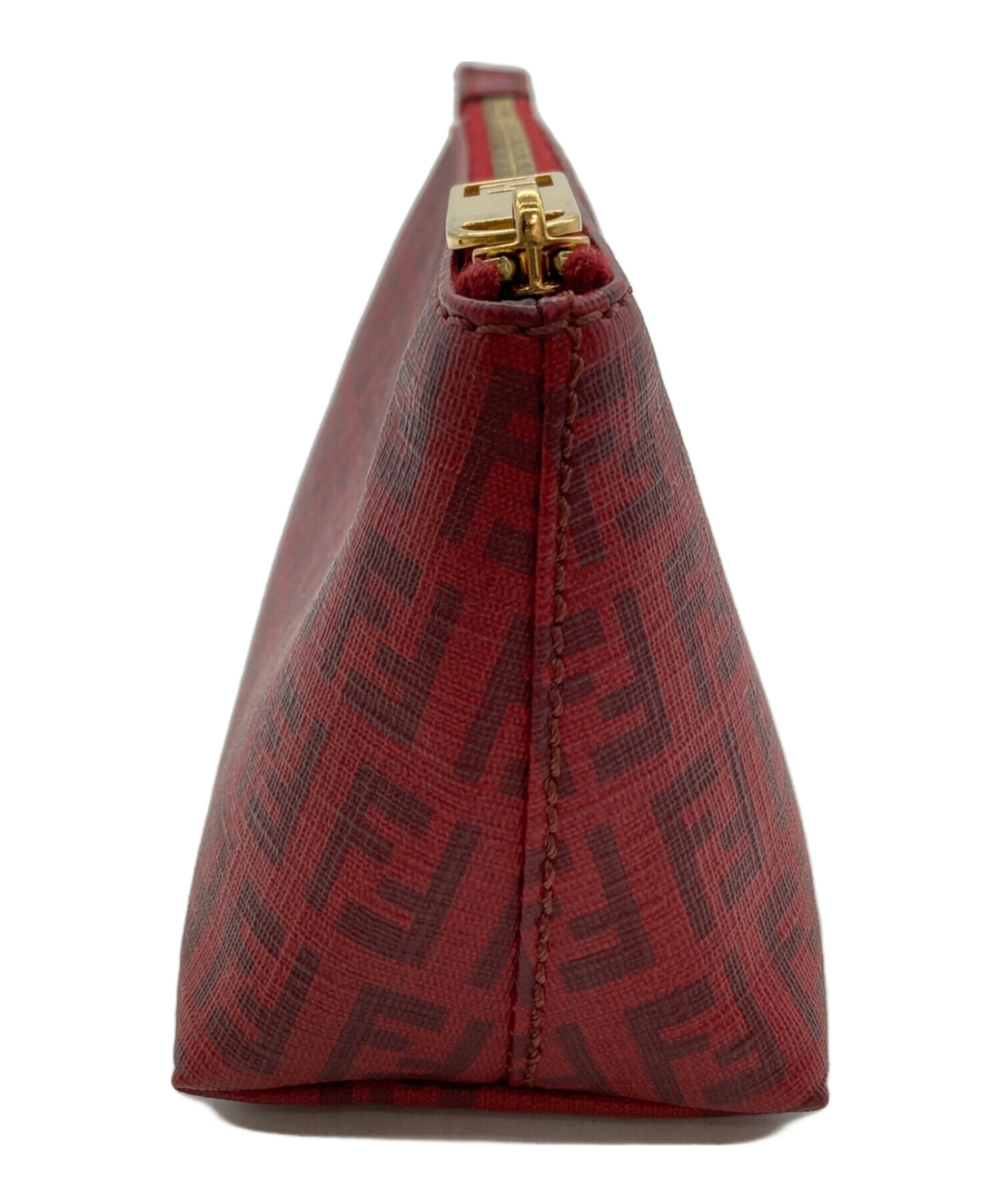 中古・古着通販】FENDI (フェンディ) ズッカ柄ポーチ レッド