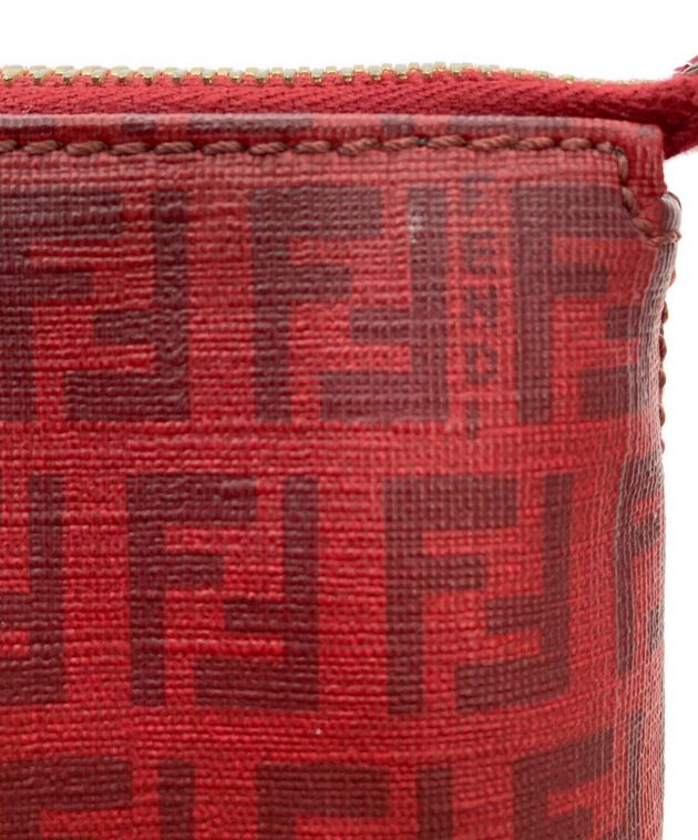 FENDI ズッカ柄ポーチ　フェンディ ひもなし　 イタリア製　ヴィンテージ　R FENDI フェンディ ズッカ柄 ポーチ