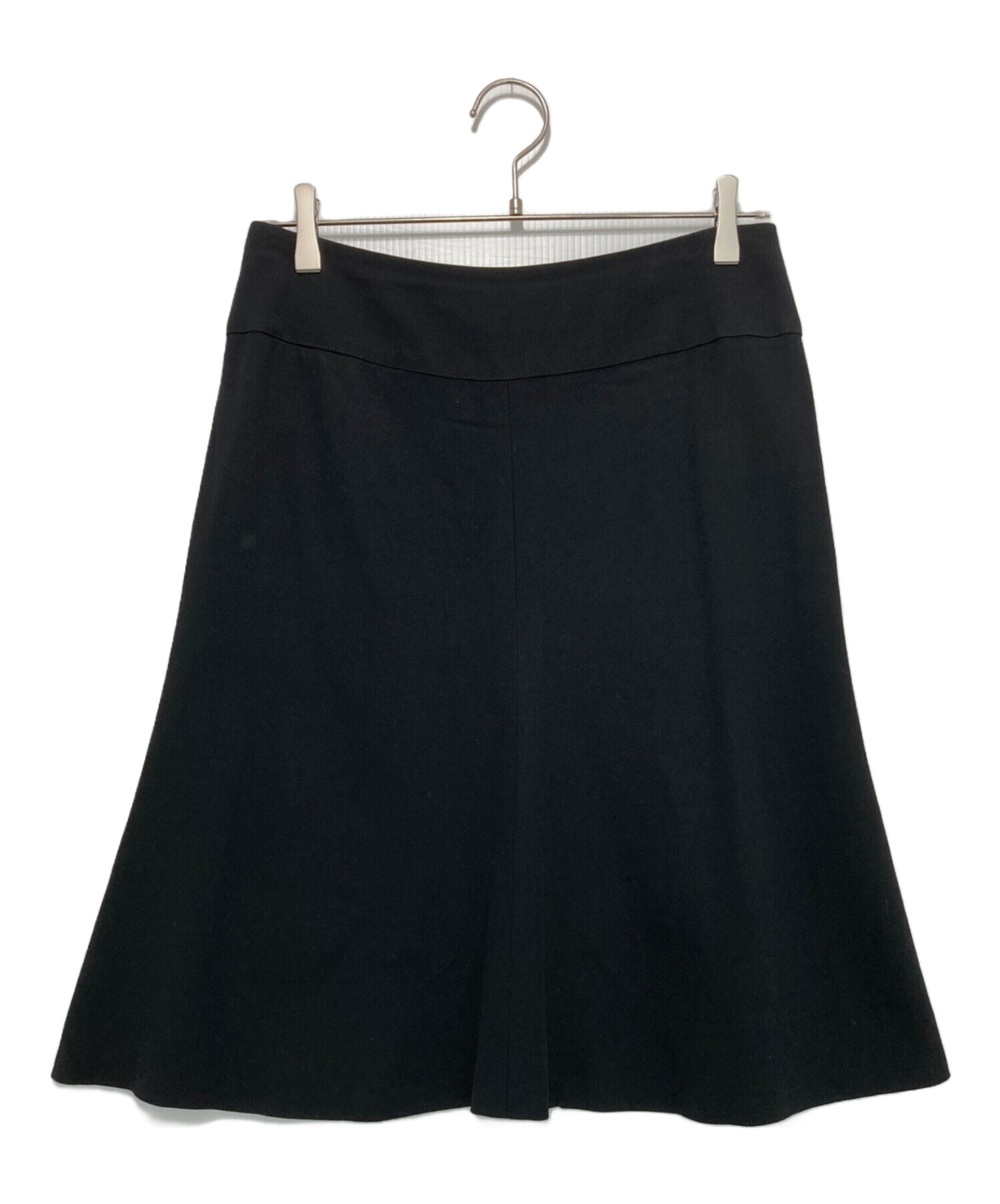 中古・古着通販】CHANEL (シャネル) ウールスカート ブラック サイズ  