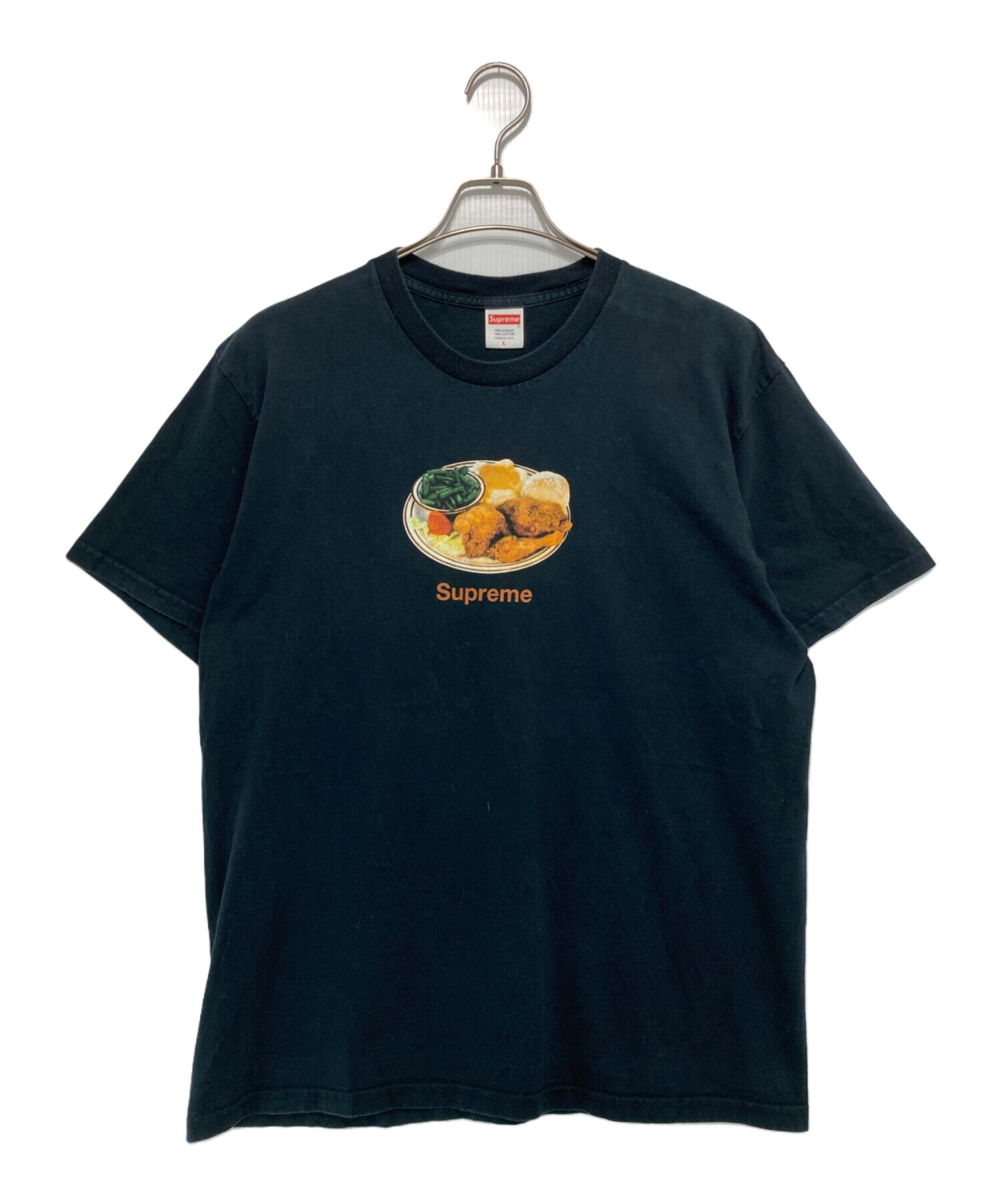 Chicken SS18 Supreme 黒 Tee Dinner Chicken Supreme JOKER Dinner Unisex Sleeve Short Printing Black Tee トップス