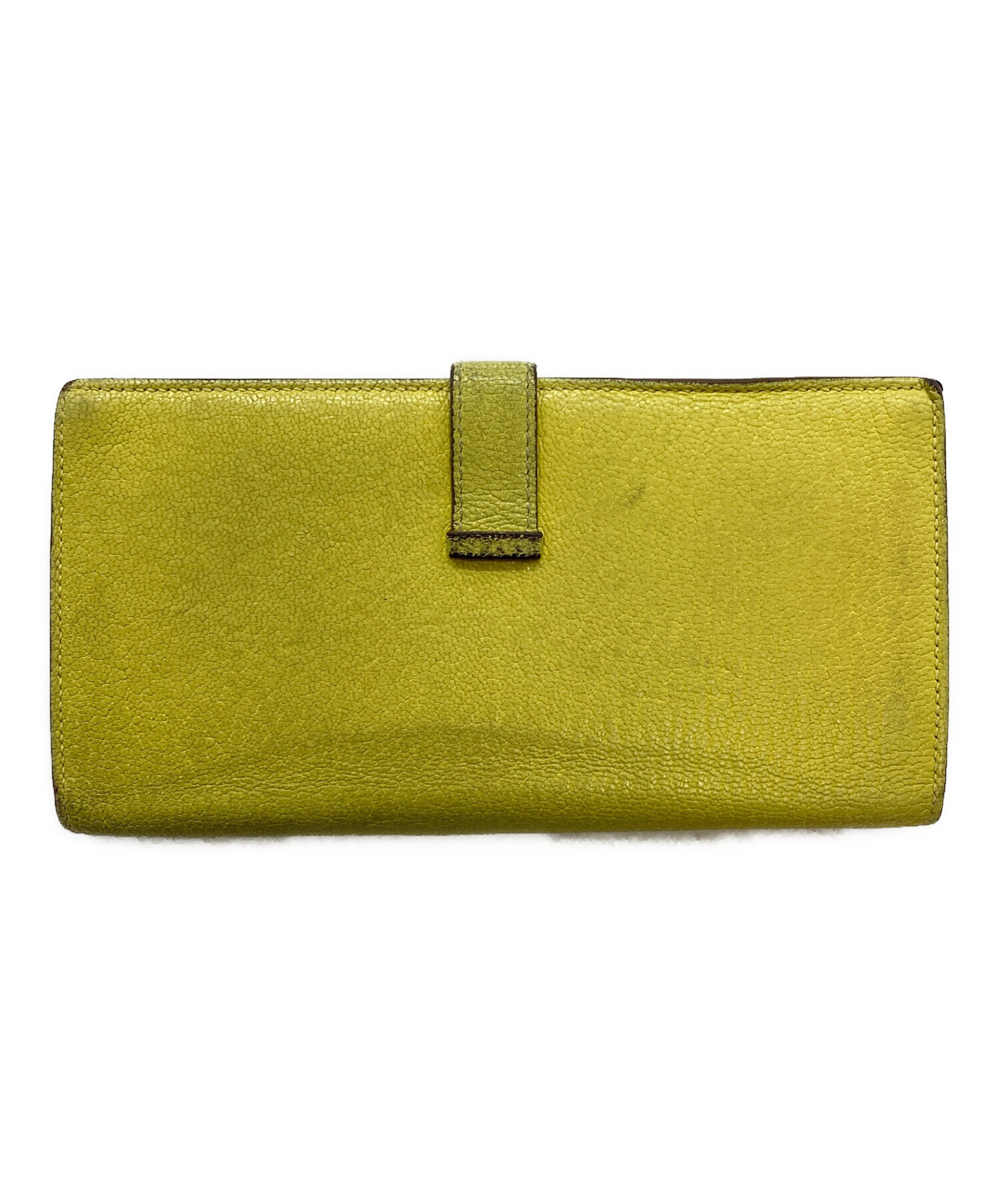 中古・古着通販】HERMES (エルメス) ベアンスフレ/長財布 イエロー  