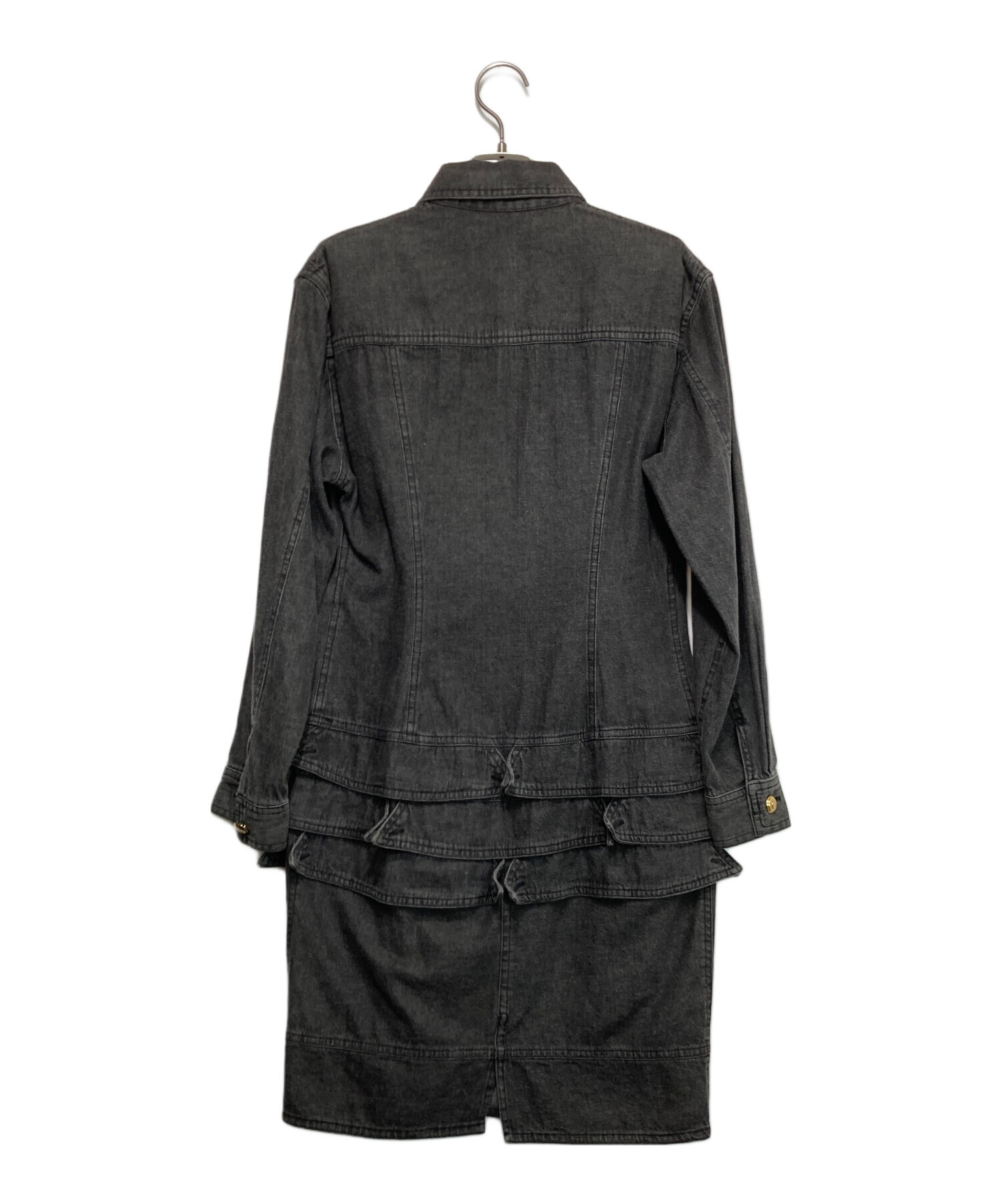 中古・古着通販】MOSCHINO (モスキーノ) デニムワンピース グレー 
