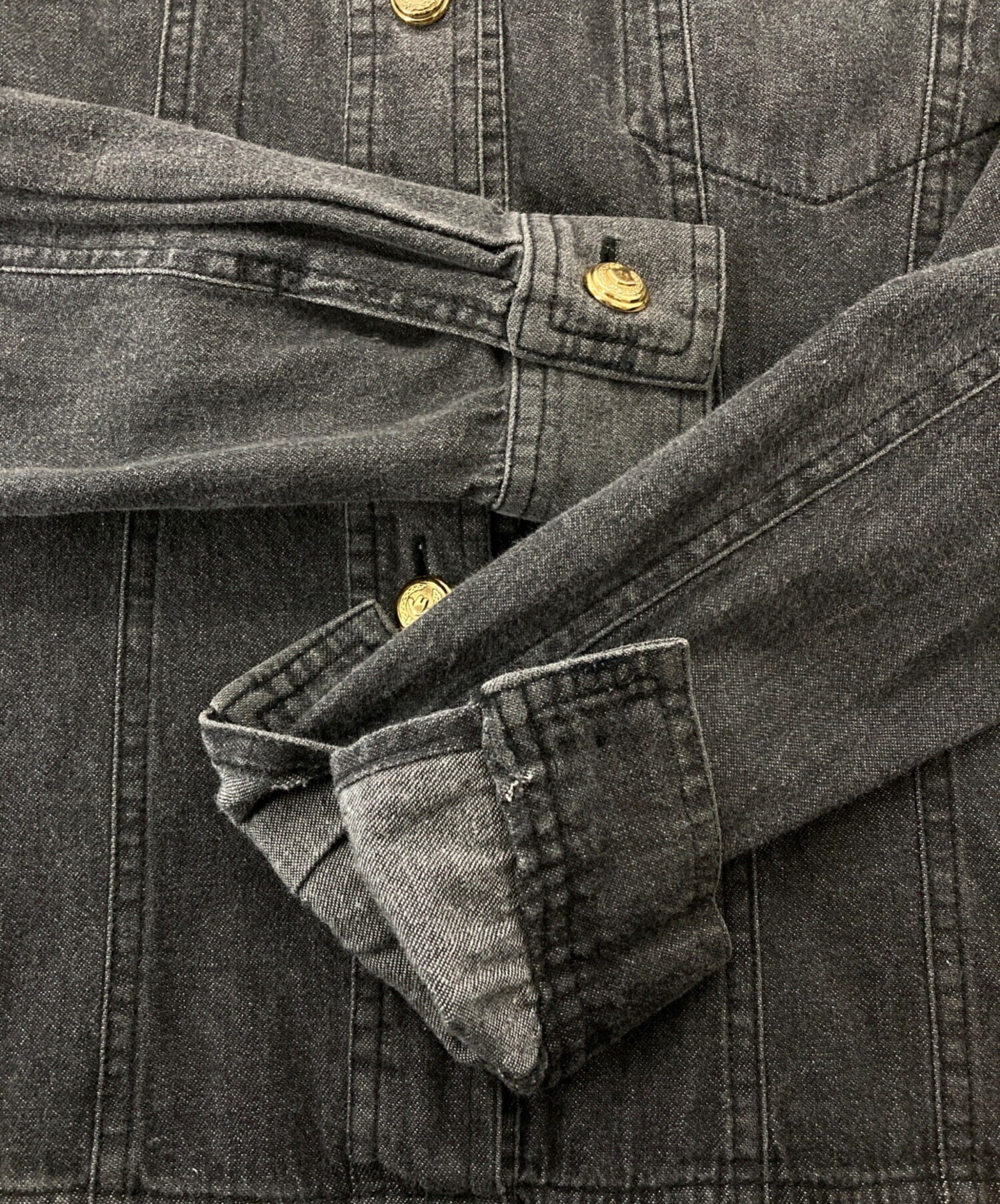 中古・古着通販】MOSCHINO (モスキーノ) デニムワンピース グレー 