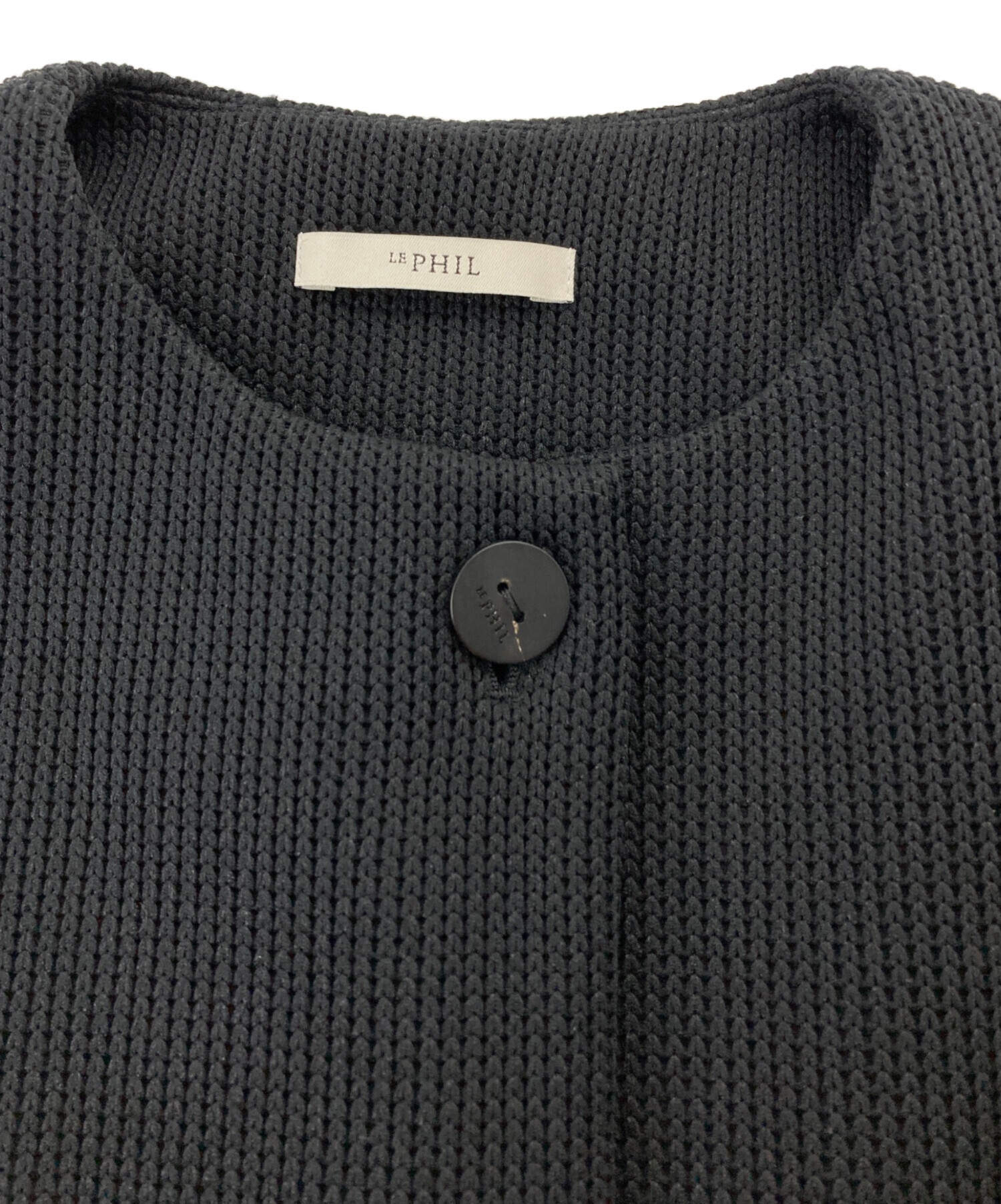 中古・古着通販】LE PHIL (ル フィル) クォータージャージ ブラック