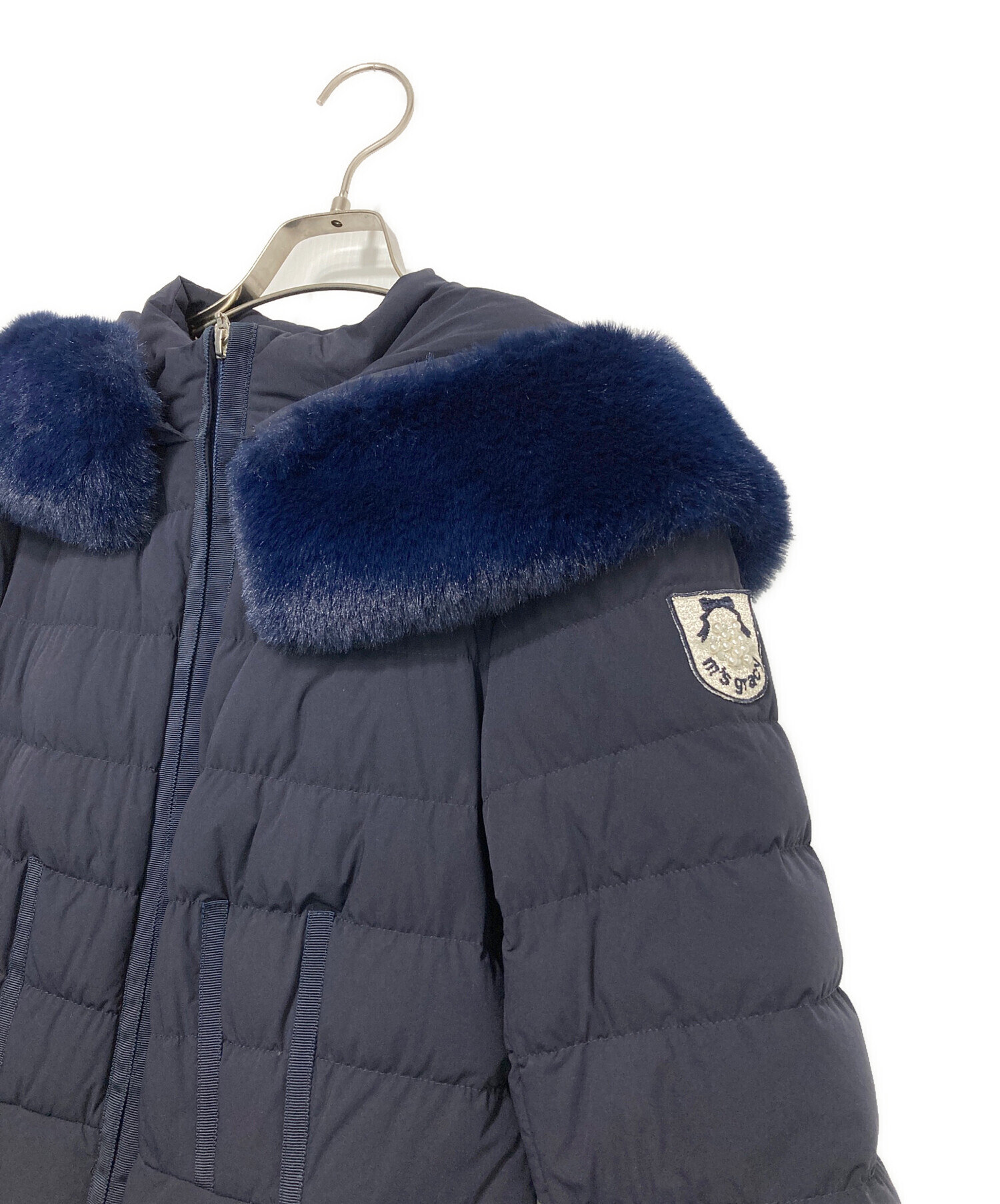 値下げ　エムズグレイシー ダウンコート グレー　サイズ36 中古・古着通販】M'S GRACY (エムズグレイシー) フェイクファー