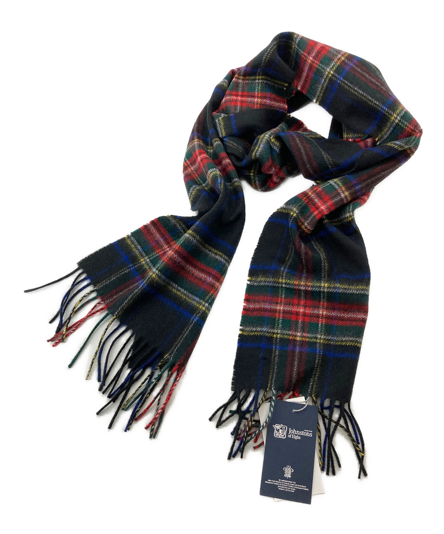 【未使用】 ジョンストンズ カシミヤ100% マフラー タータンチェック ジョンストンズ Johnstons マフラー WA000057KU0099 22 タータン