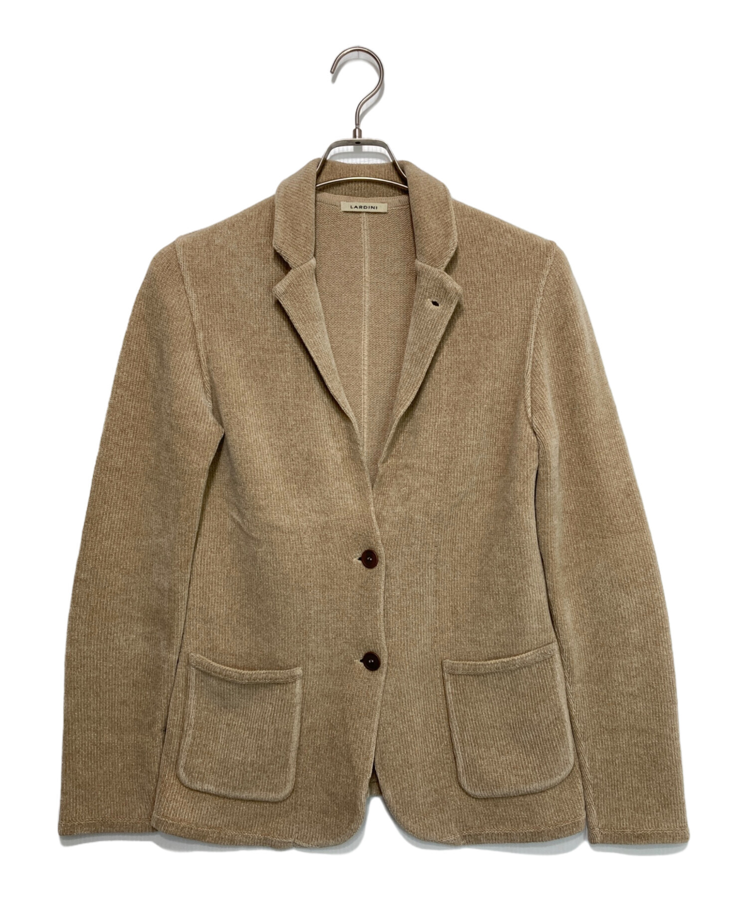 <美品>LARDINI ベージュ コーデュロイ ジャケット サイズ46 中古・古着通販】LARDINI (ラルディーニ) 2Bニットジャケット ベージュ