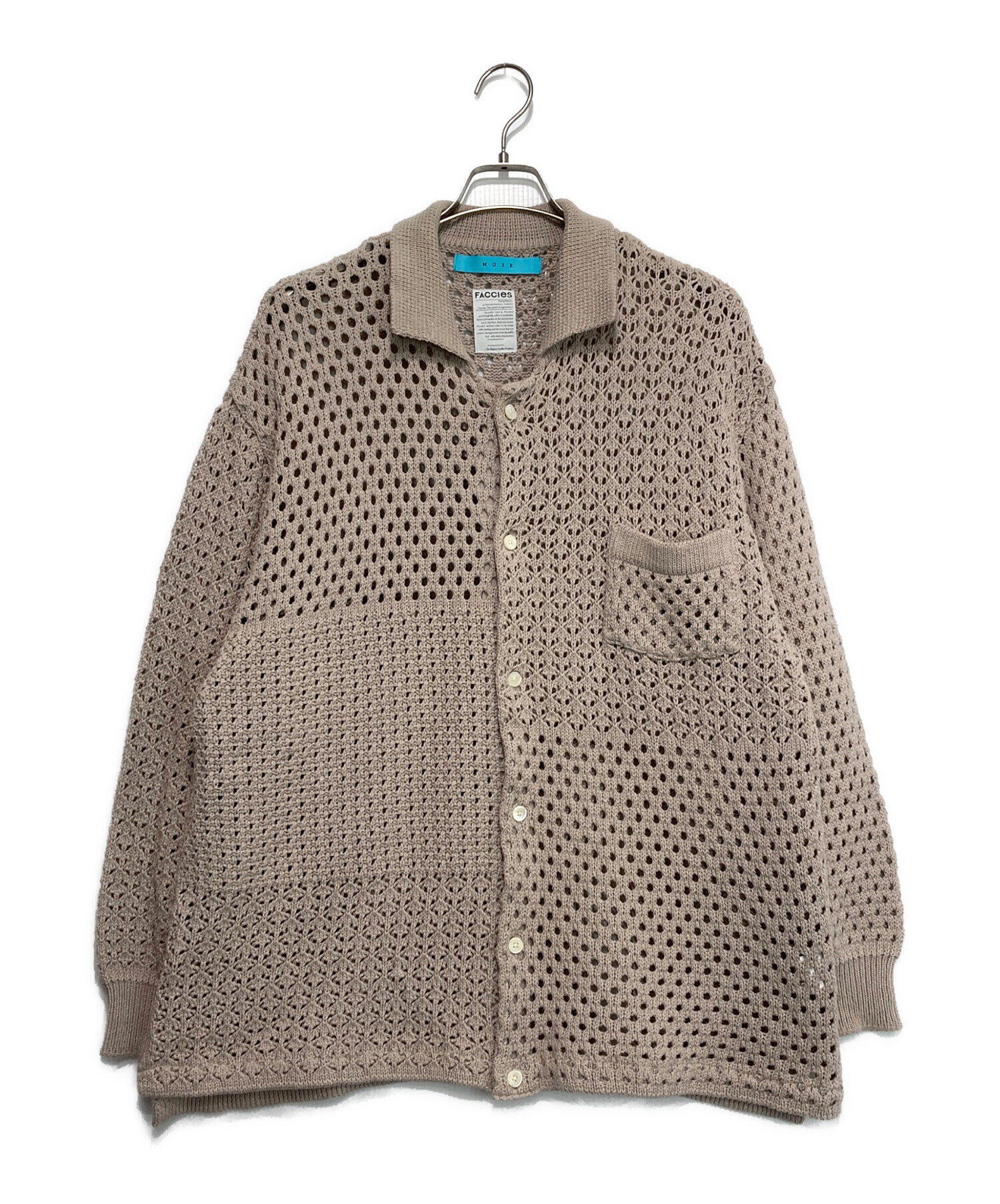MUZE × FACCIES ミューズ×ファッチーズ メッシュニットカーディガン