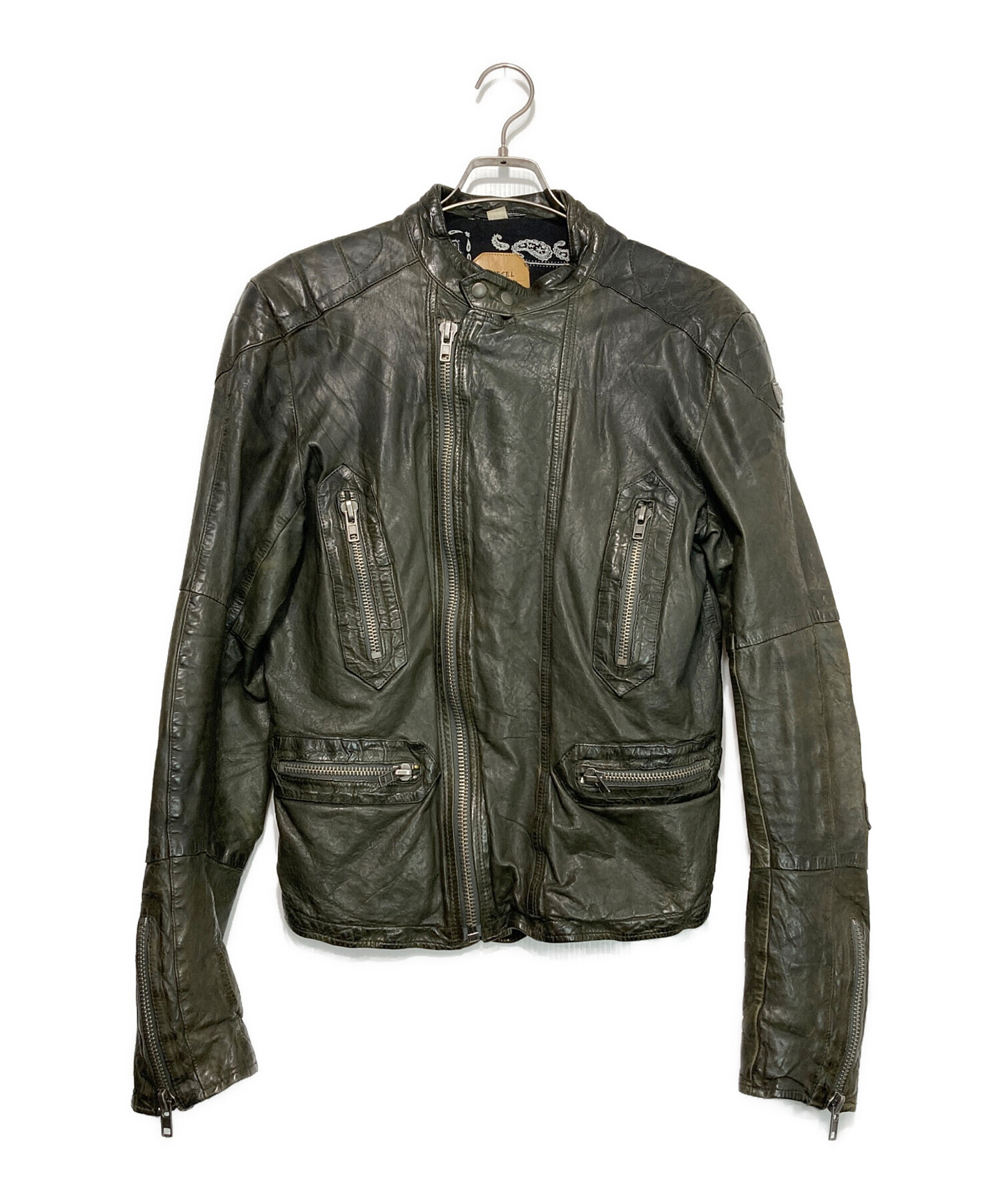 中古・古着通販】DIESEL (ディーゼル) シープレザーシングル 中古・古着通販】DIESEL (ディーゼル) シープレザーシングル