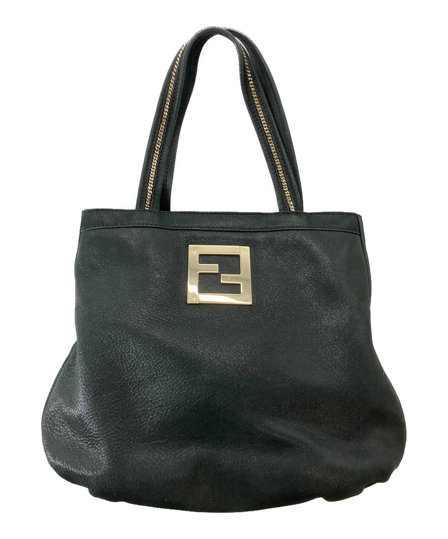 Fendi FFロゴ　ハンドバッグ　 ネイビー　マンマバゲット Fendi FFロゴ ハンドバッグ Fendi FFロゴ ハンドバッグ ネイビー