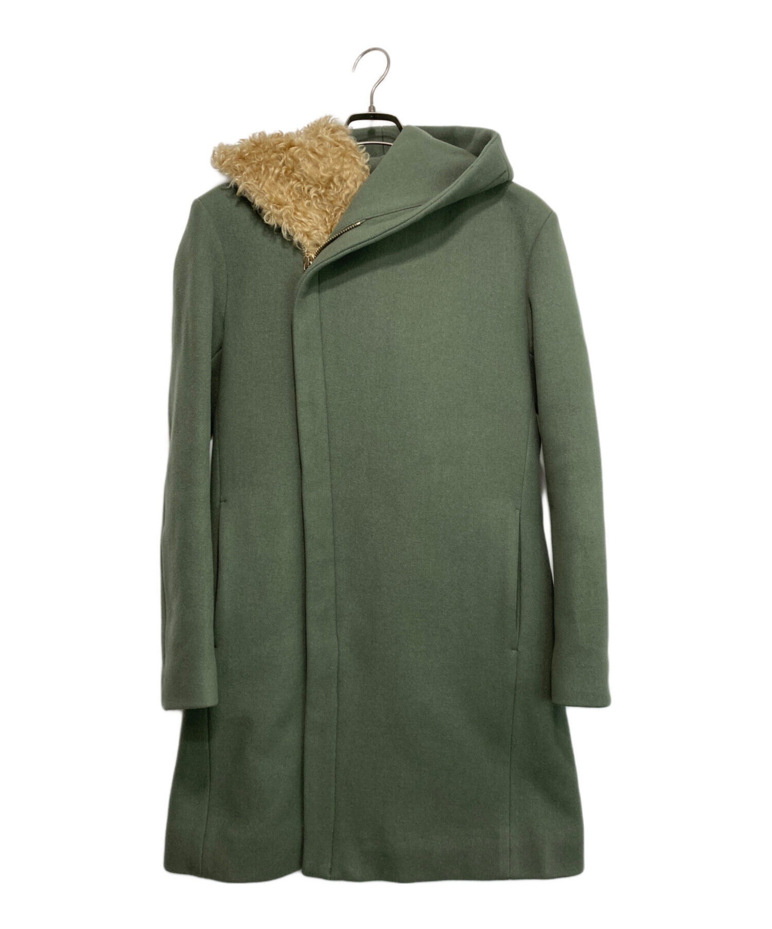 junhashimoto WRAP COAT コート　モスグリーン 中古・古着通販】junhashimoto (ジュンハシモト) STEIFF