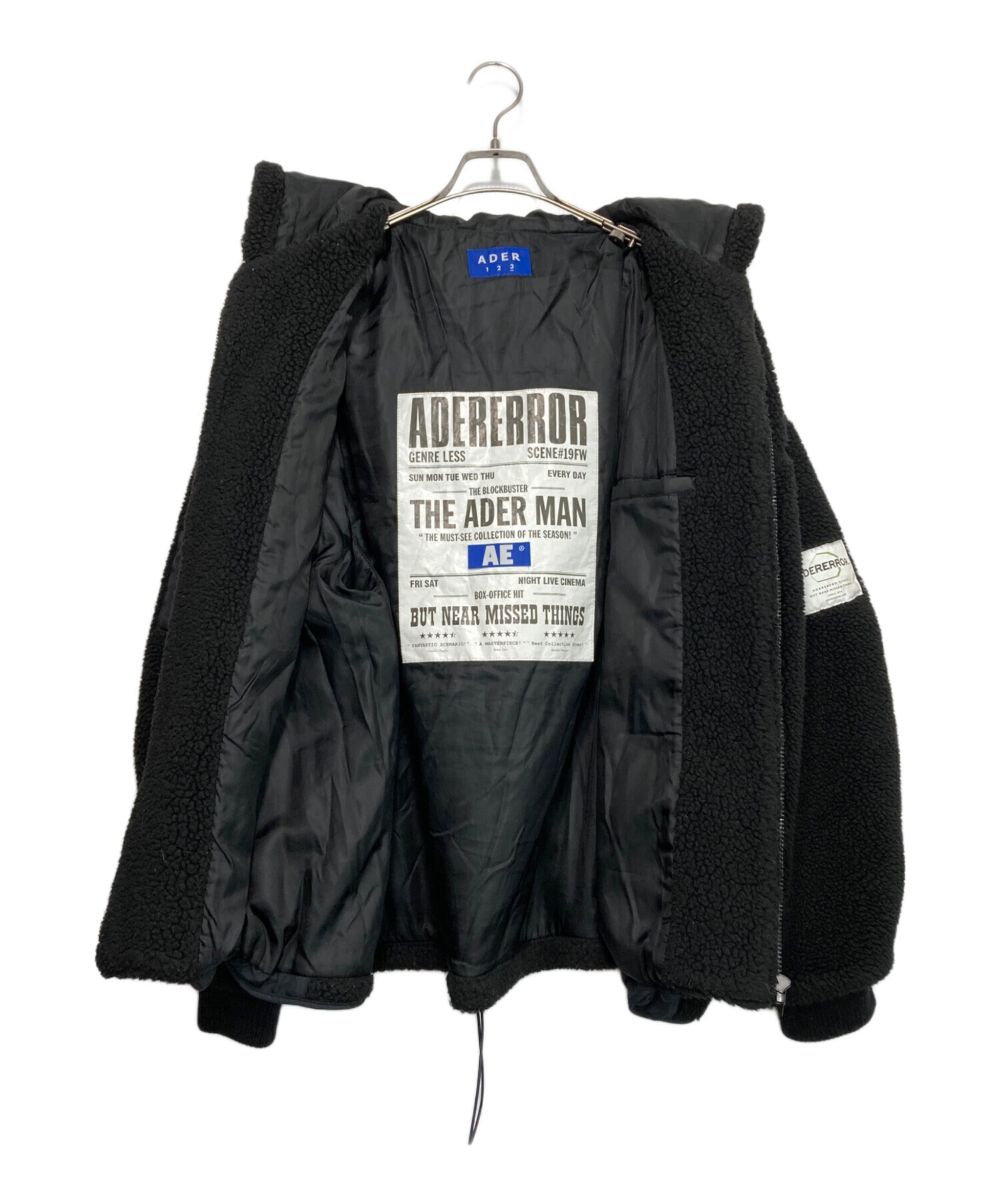 アーダーエラーブラック ジップアップ パーカー Ader Error(アーダーエラー)「 BL TAG PARKA ZIP-UP / BLACK
