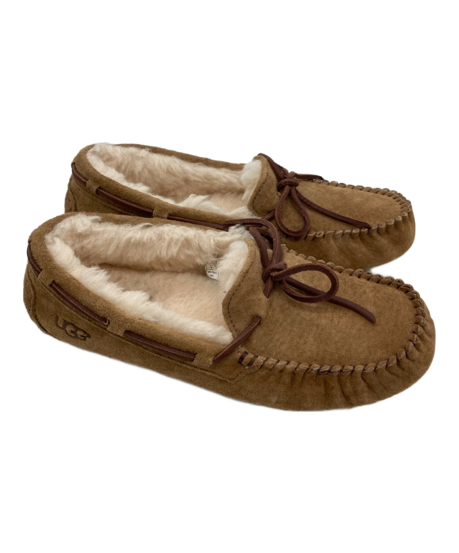 UGG ベージュ スエード モカシン★新品未使用 中古・古着通販】UGG (アグ) モカシンシューズ ベージュ サイズ