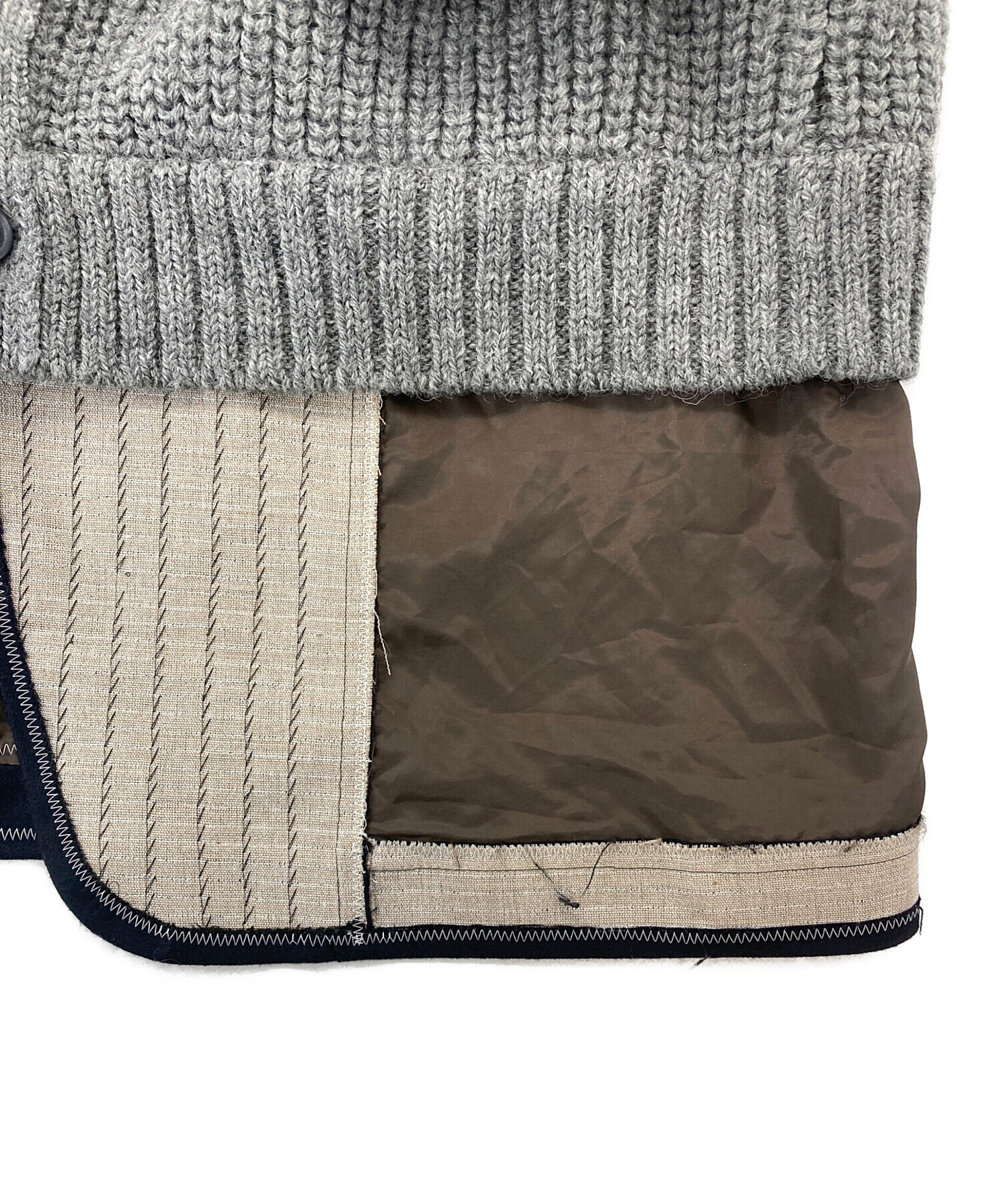 中古・古着通販】KOLOR (カラー) ニットカーディガン グレー サイズ:3