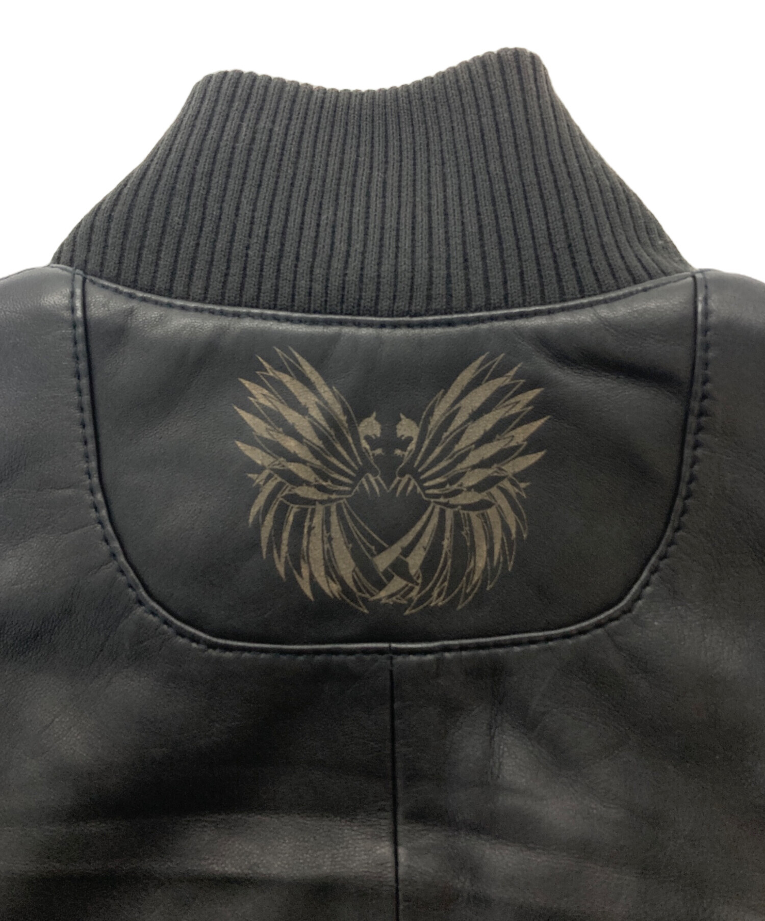 アレキサンダーマックイーン×プーマ　鳳凰プリントレザージャケット　S 中古・古着通販】ALEXANDER McQUEEN (アレキサンダーマックイーン