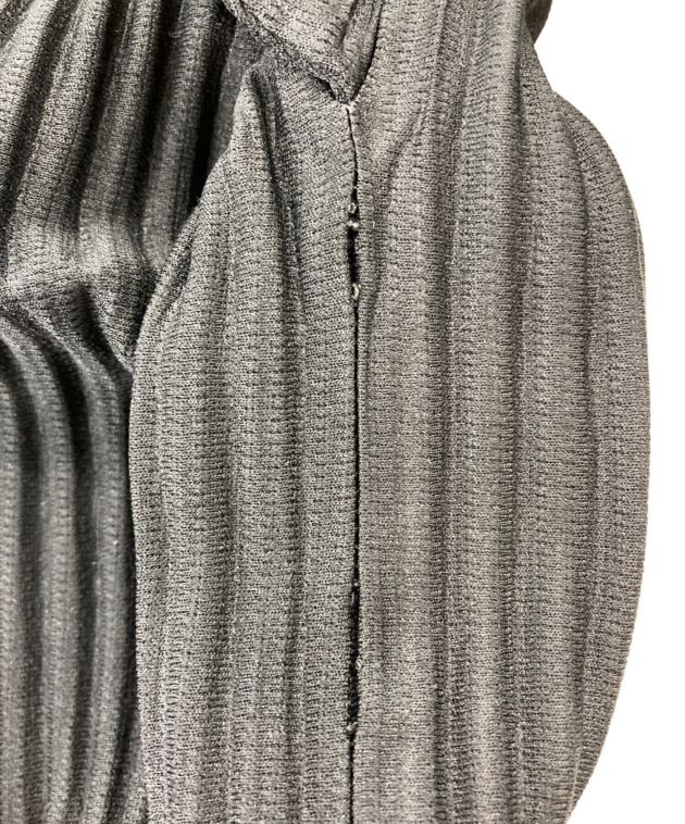 イッセミヤケHOMME PLISSE メッシュフード付きカーディガン