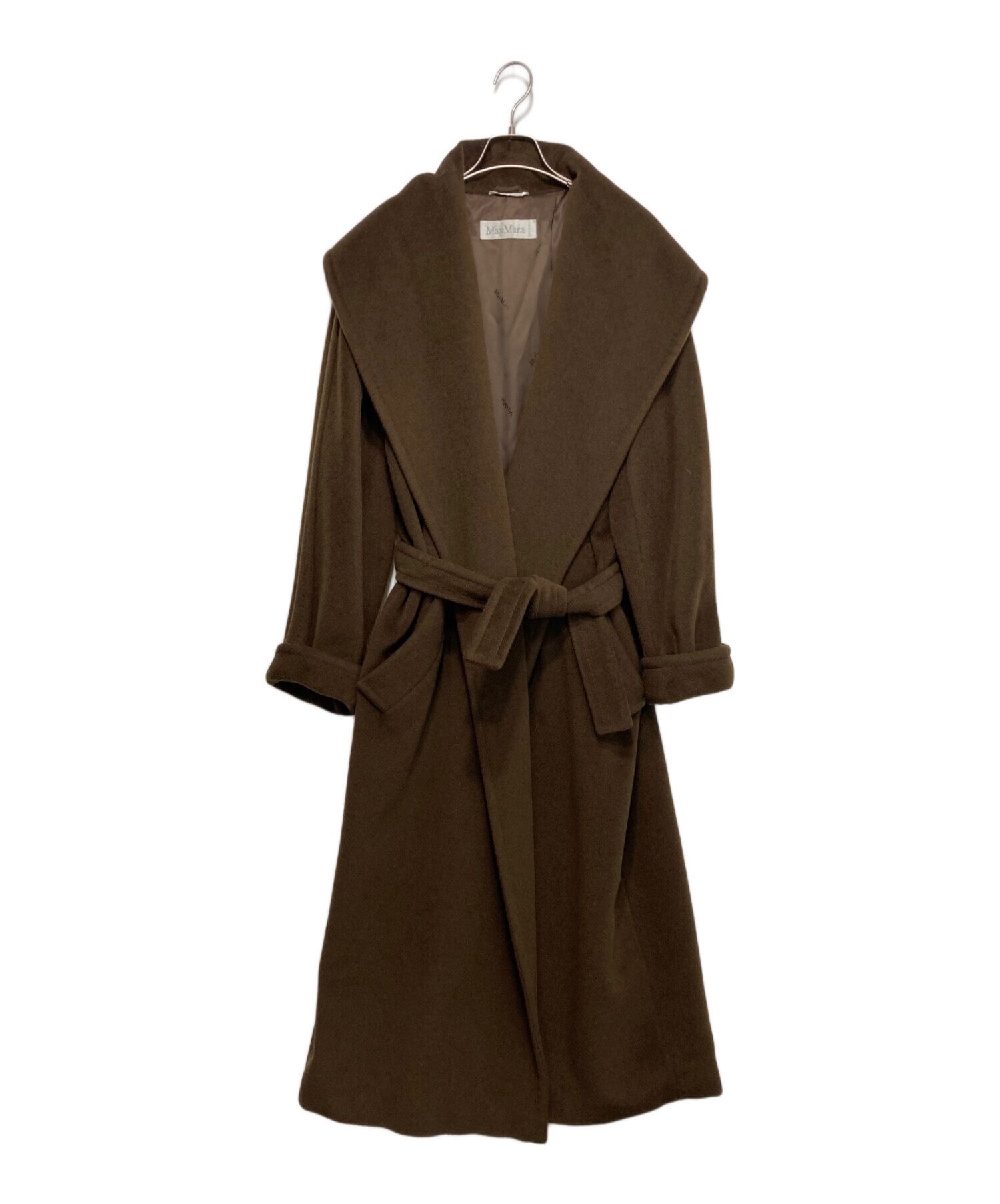 Max Mara マックスマーラ カシミヤ混 ガウンコート 42 キャメル