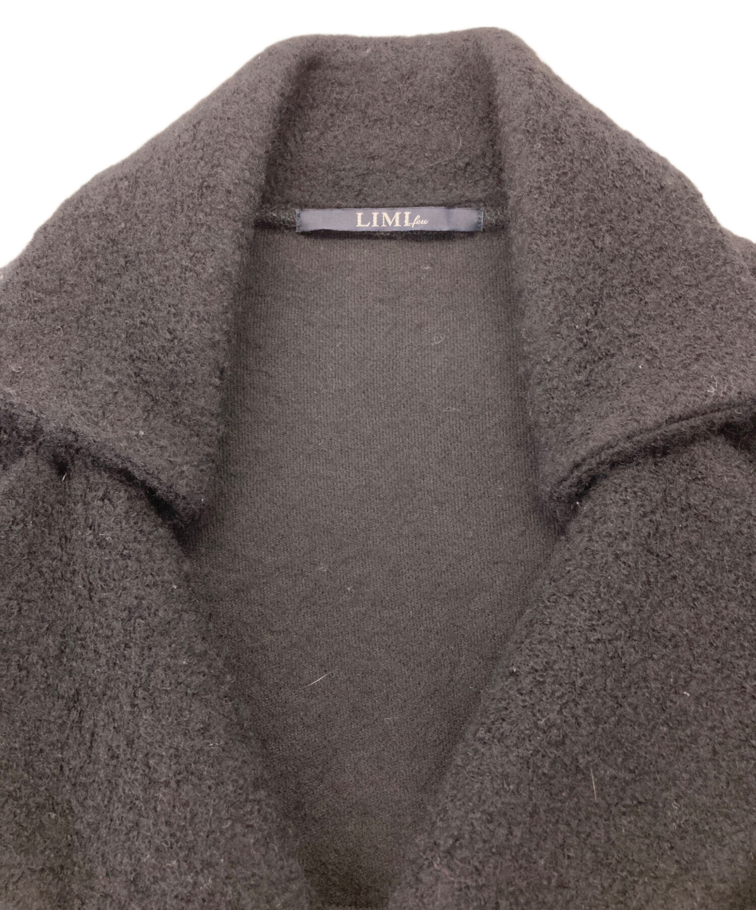 最終値下げ　美品　LIMI feu リミフゥ　変形　アシンメトリー　ウールコート 最終値下げ 美品 LIMI feu リミフゥ 変形 アシンメトリー ウールコート