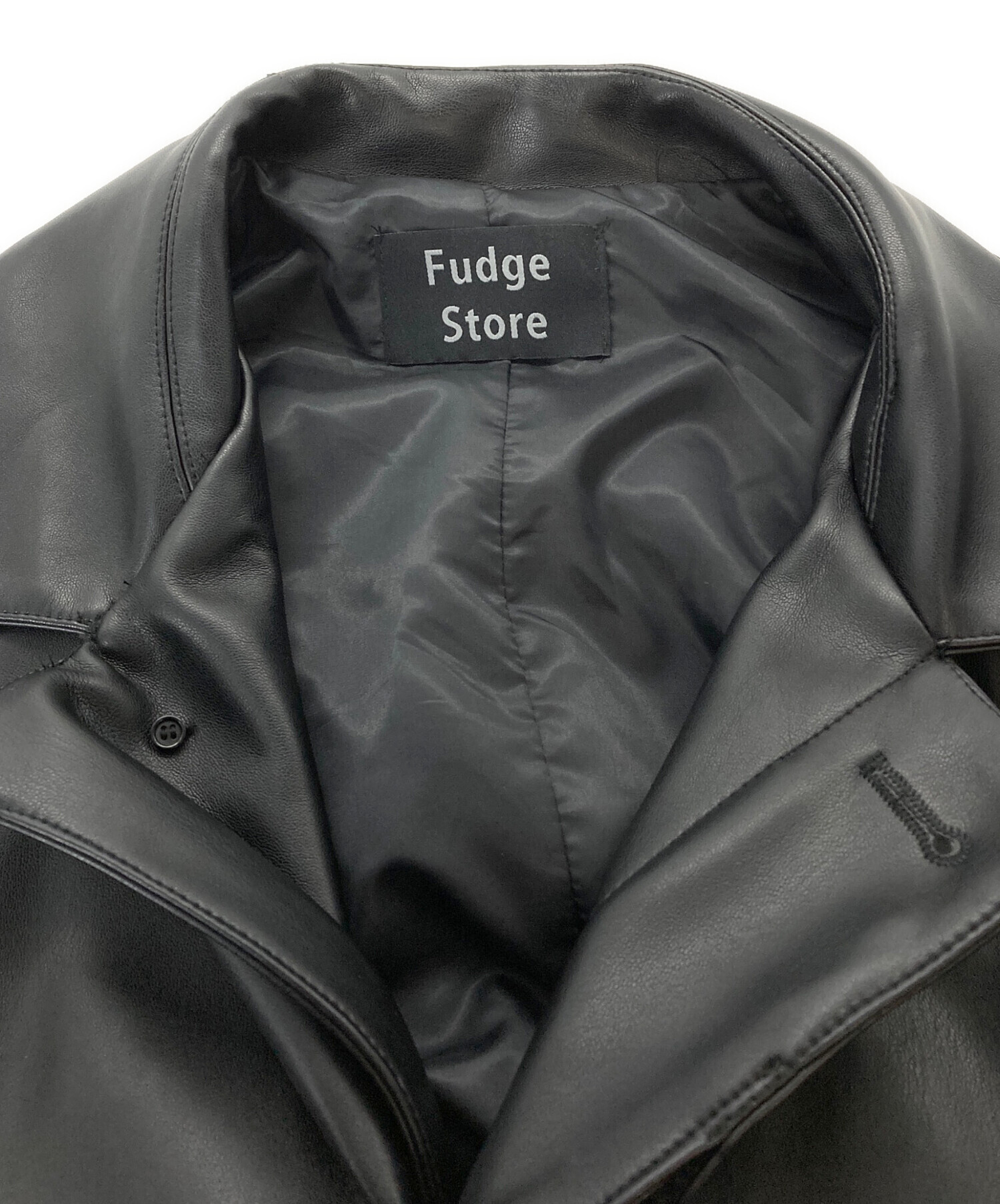 中古・古着通販】lafudgestore (ラファッジストア) レザーステンカラー  