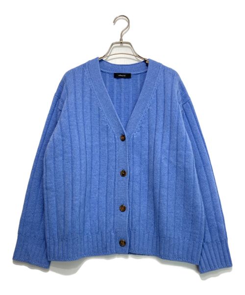 【美品】ebure カシミヤ 100% カーディガン イエロー カジュアル 美品】ebure カシミヤ 100% カーディガン イエロー カジュアル